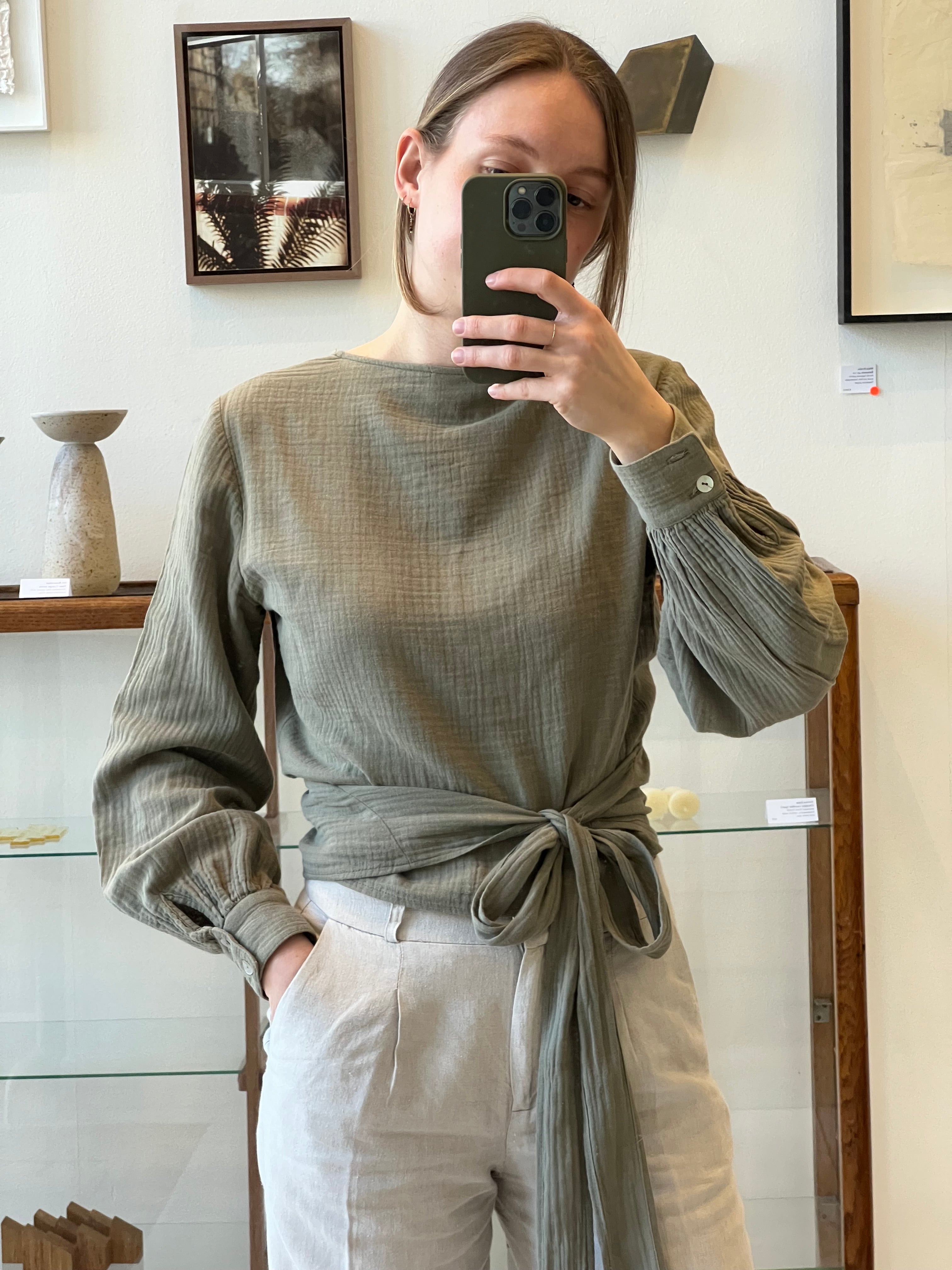 Suki Wrap Blouse - Green
