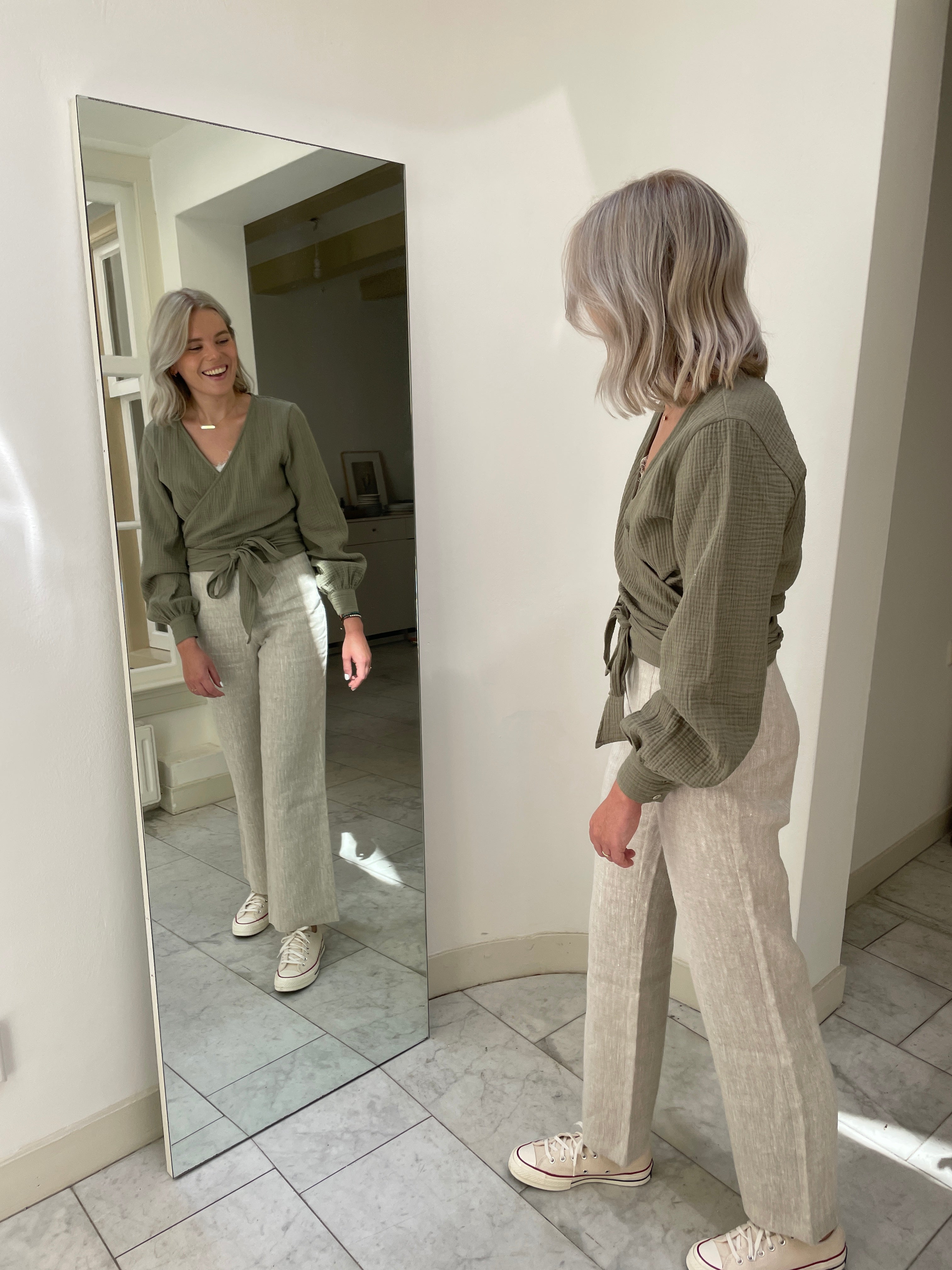 Suki Wrap Blouse - Green