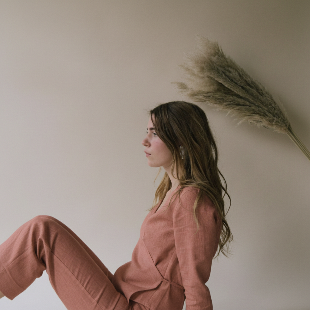 Structured Linen Wrap Top