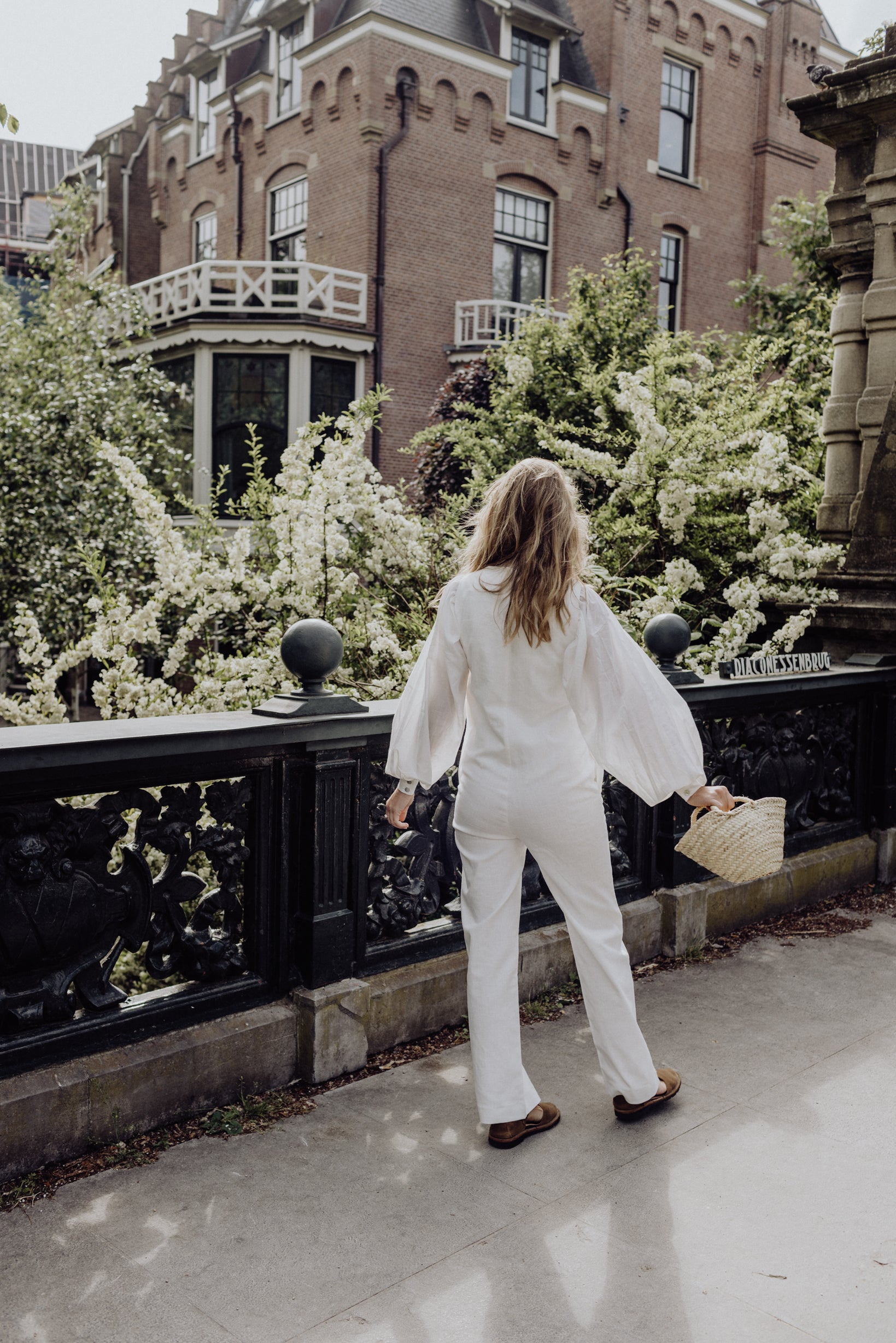 Linen Blend Jumpsuit - Off White