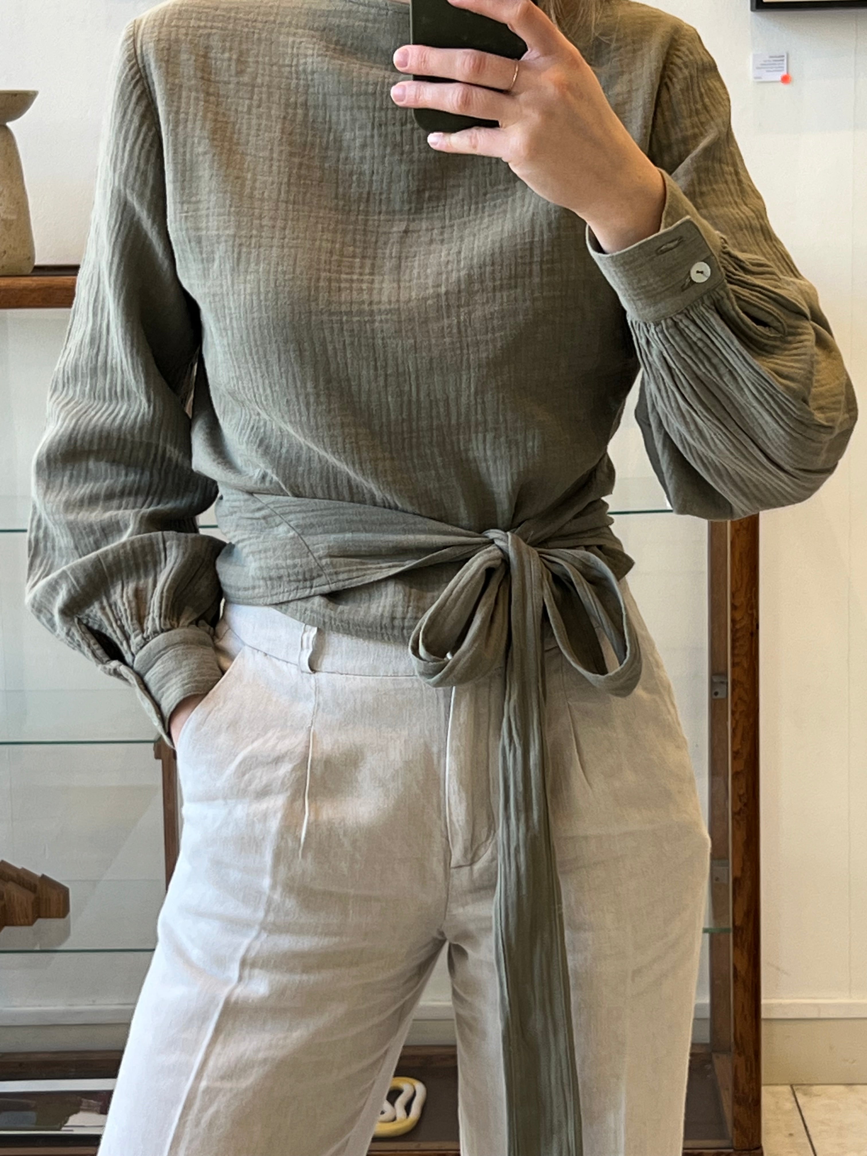 Suki Wrap Blouse - Green