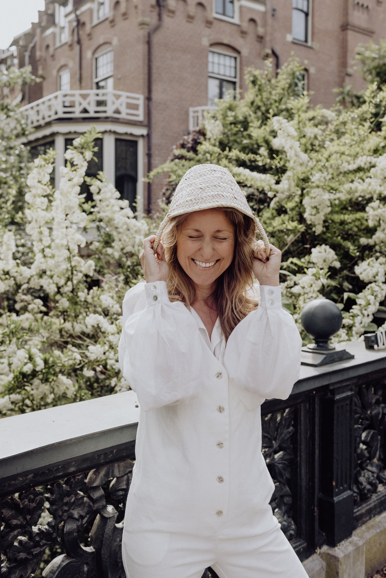 Linen Blend Jumpsuit - Off White