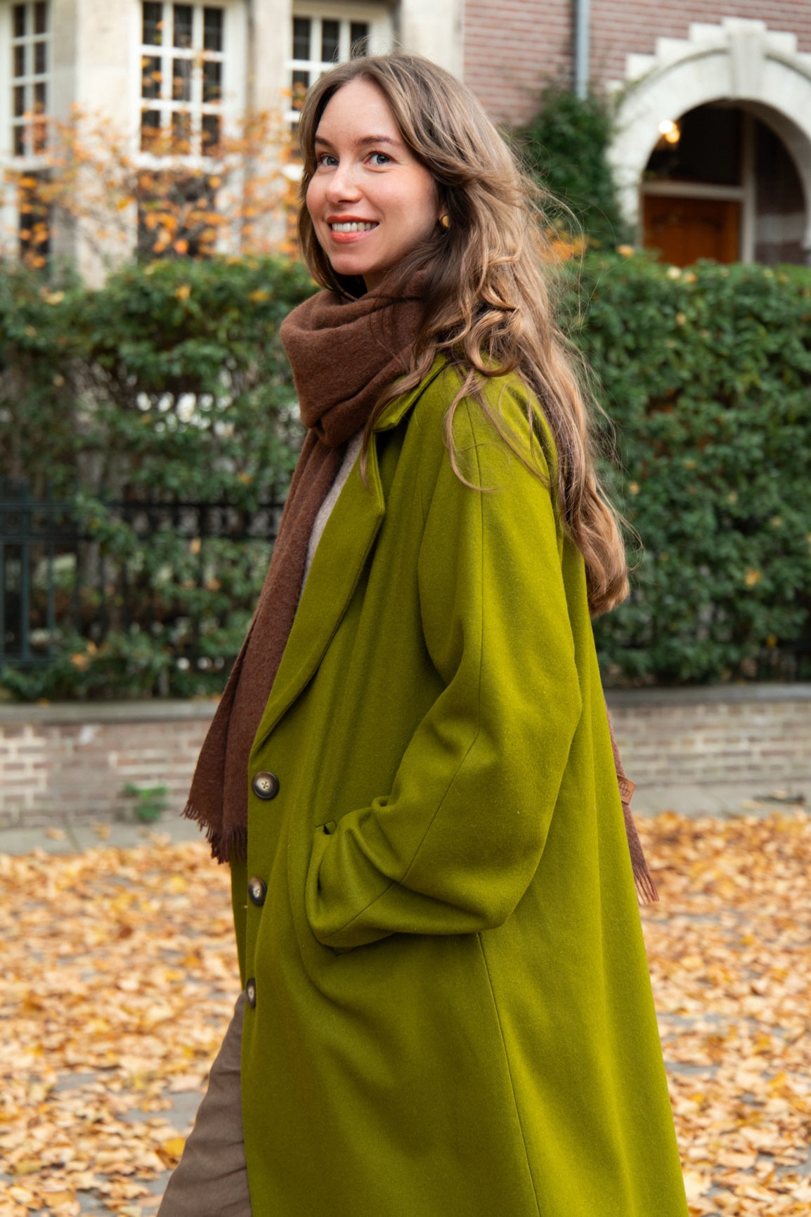 DEIA Wool Coat - Apple Green