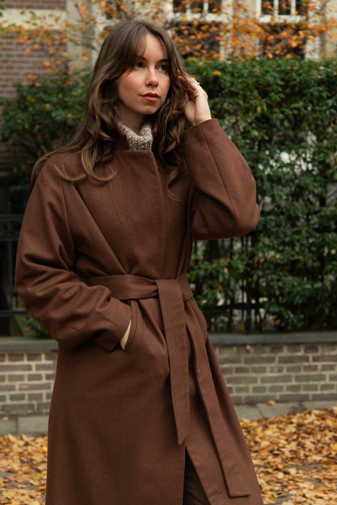 DEIA Wool Coat - Chestnut Brown