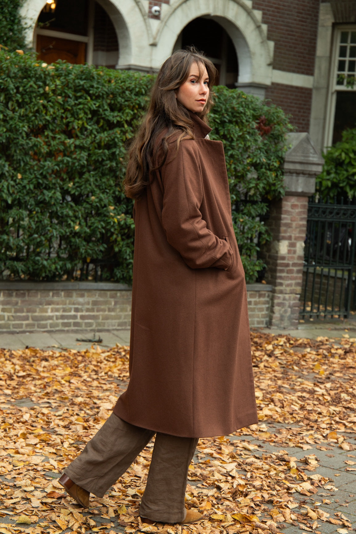 DEIA Wool Coat - Chestnut Brown