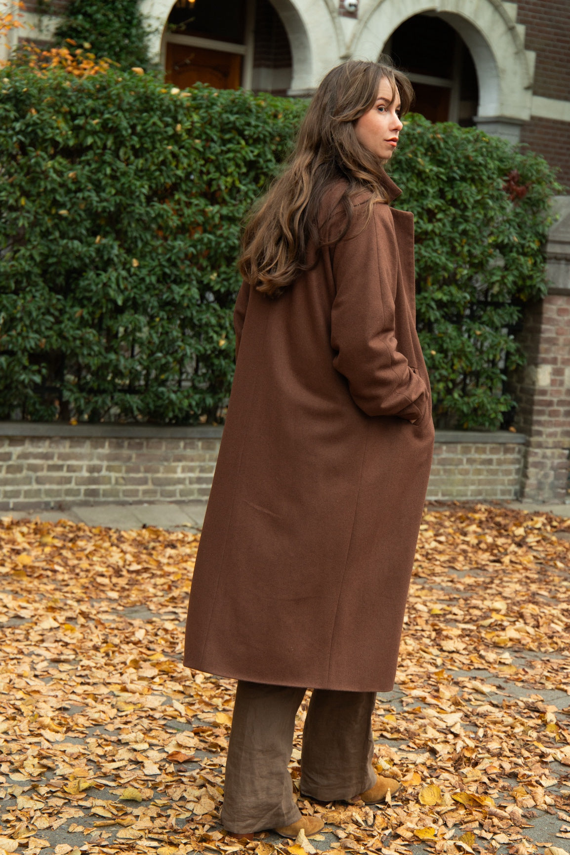 DEIA Wool Coat - Chestnut Brown