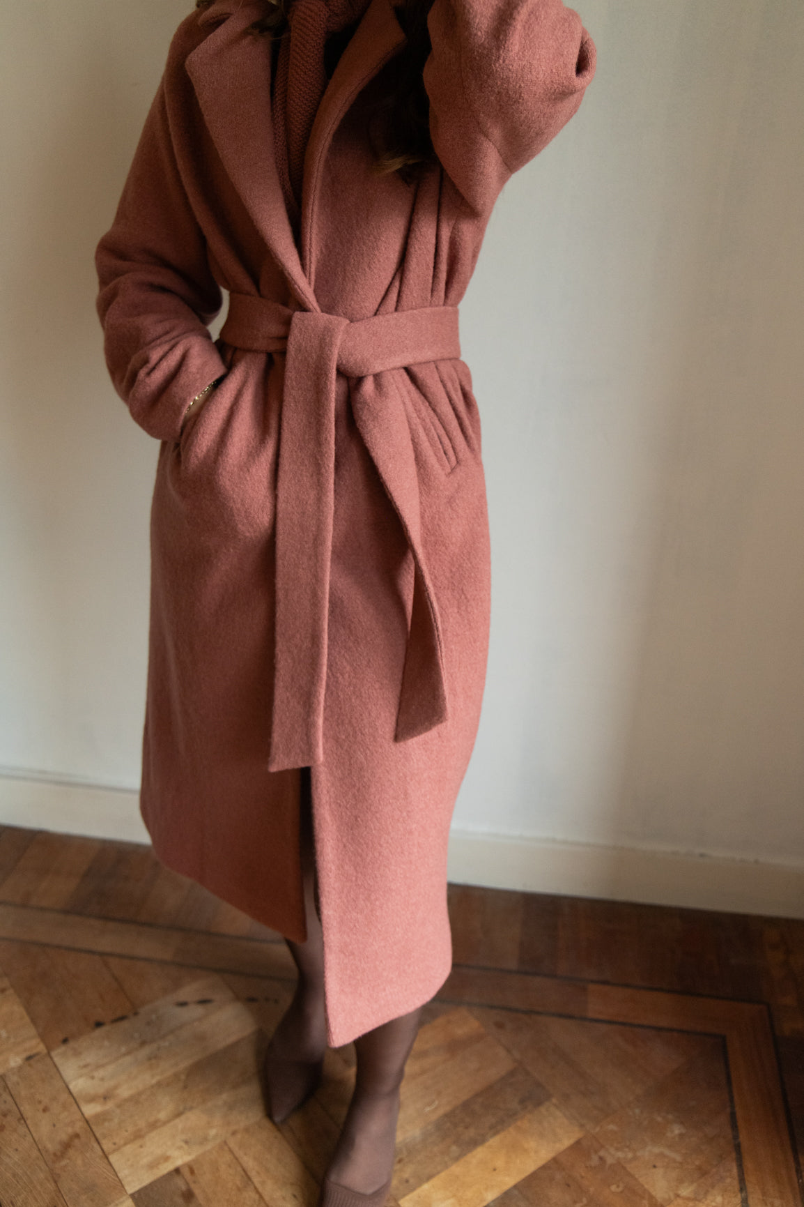 DEIA Wool Coat - Dusty Pink