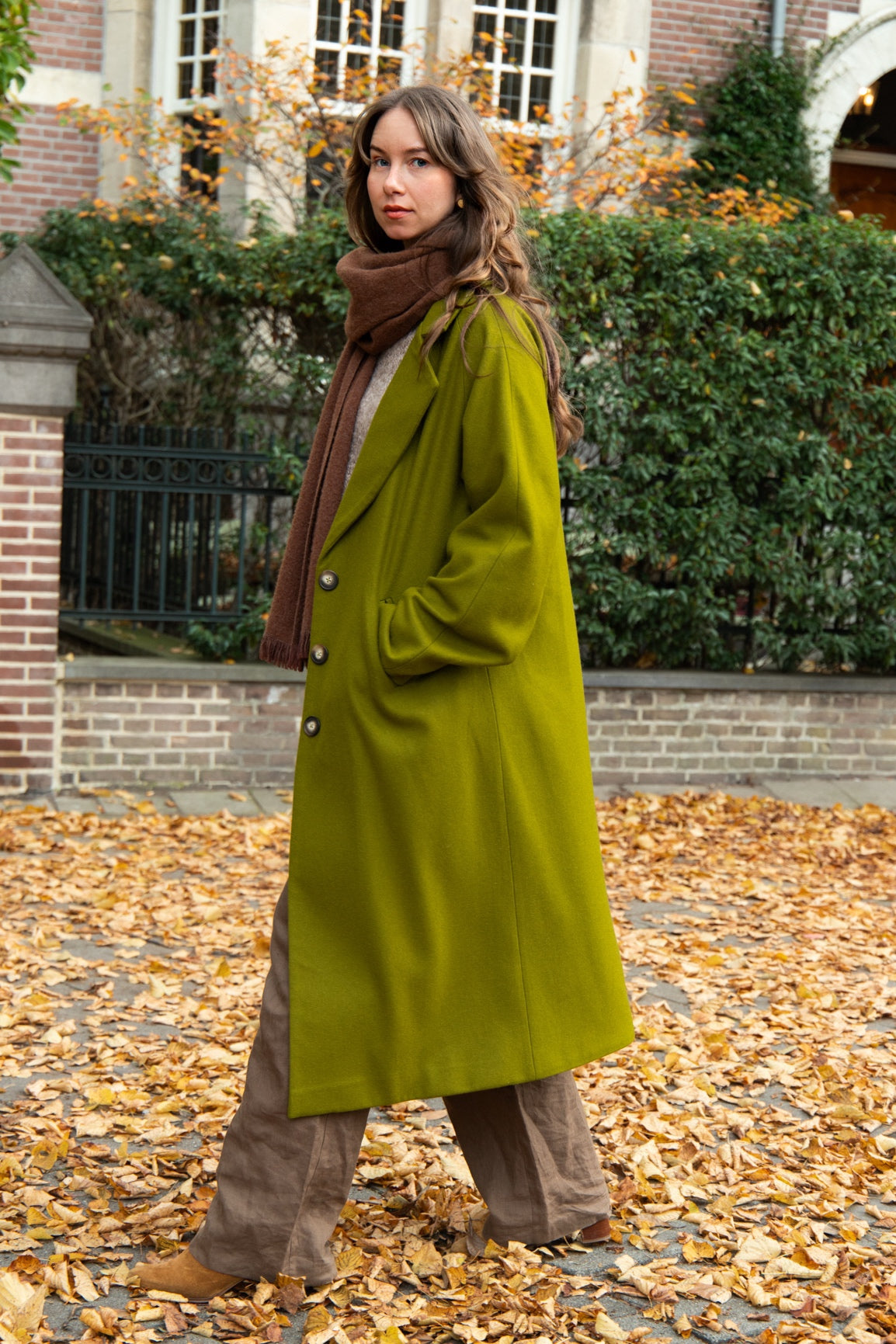 DEIA Wool Coat - Apple Green