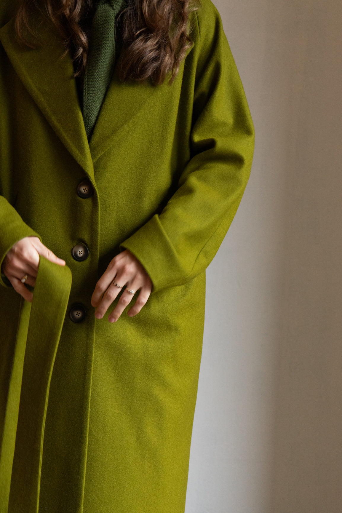 DEIA Wool Coat - Apple Green