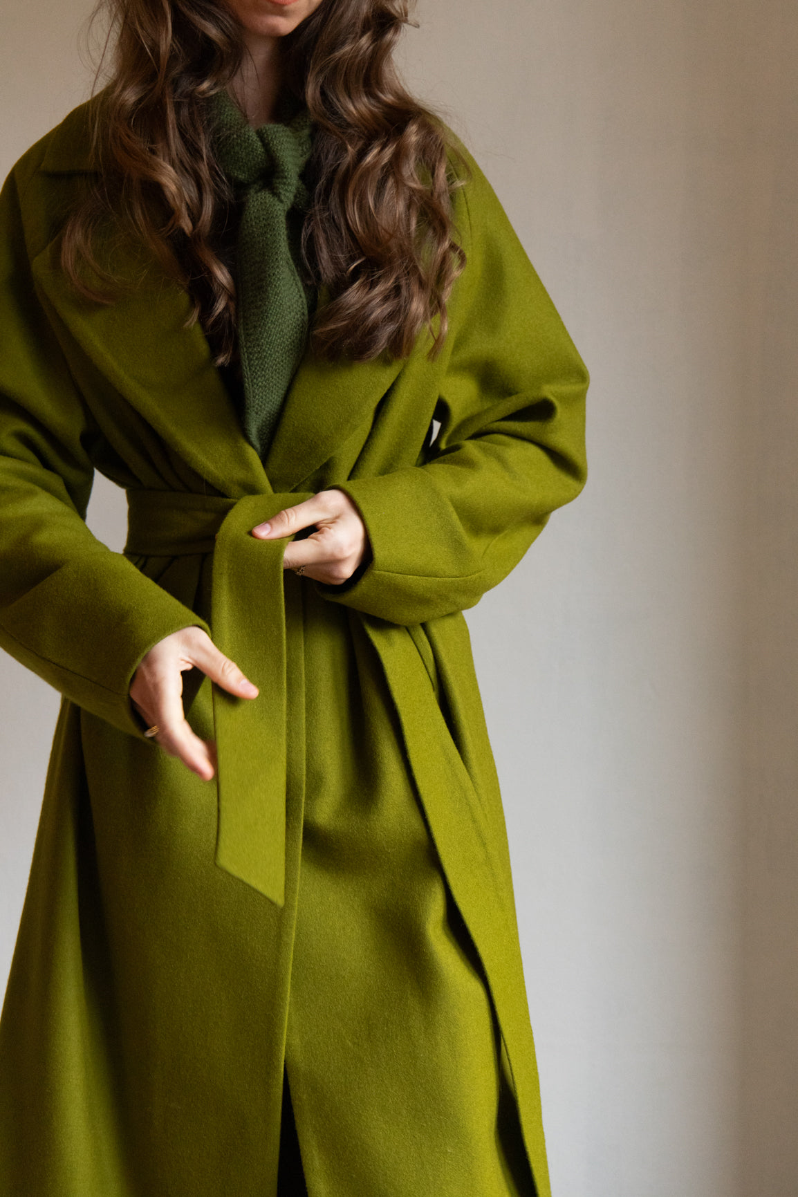 DEIA Wool Coat - Apple Green