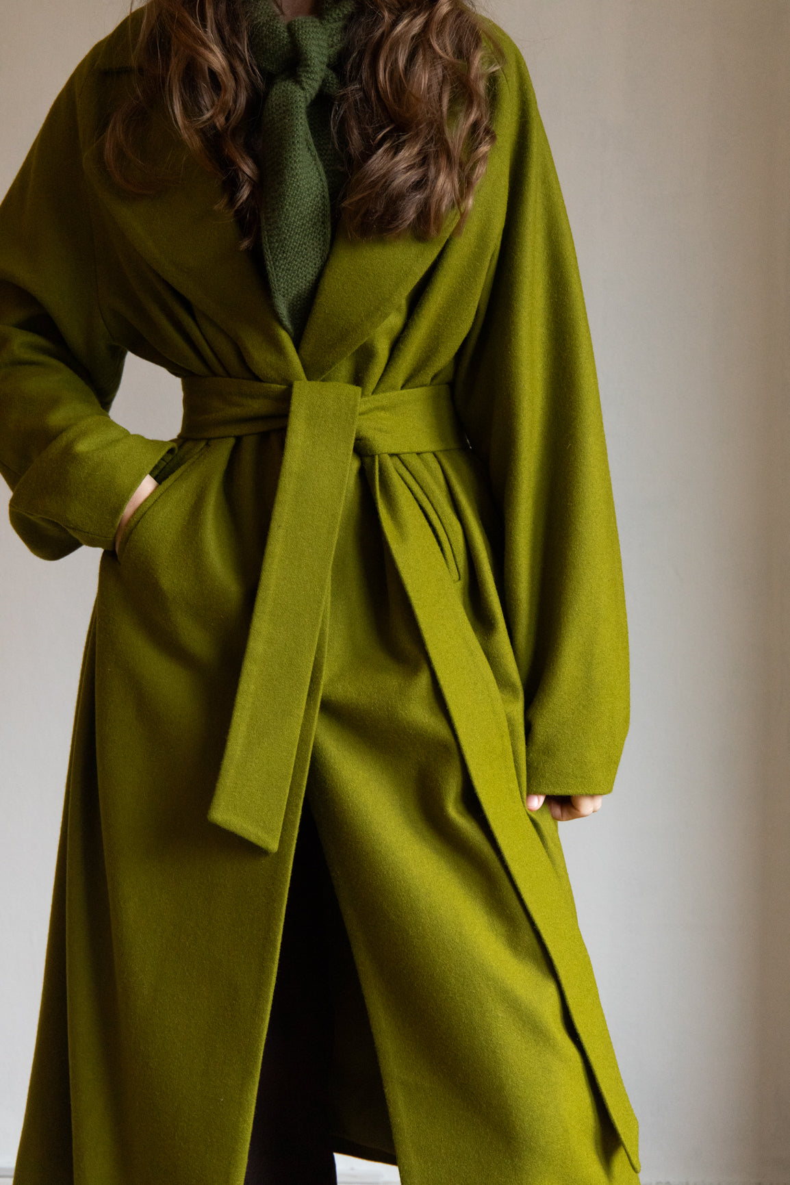 DEIA Wool Coat - Apple Green