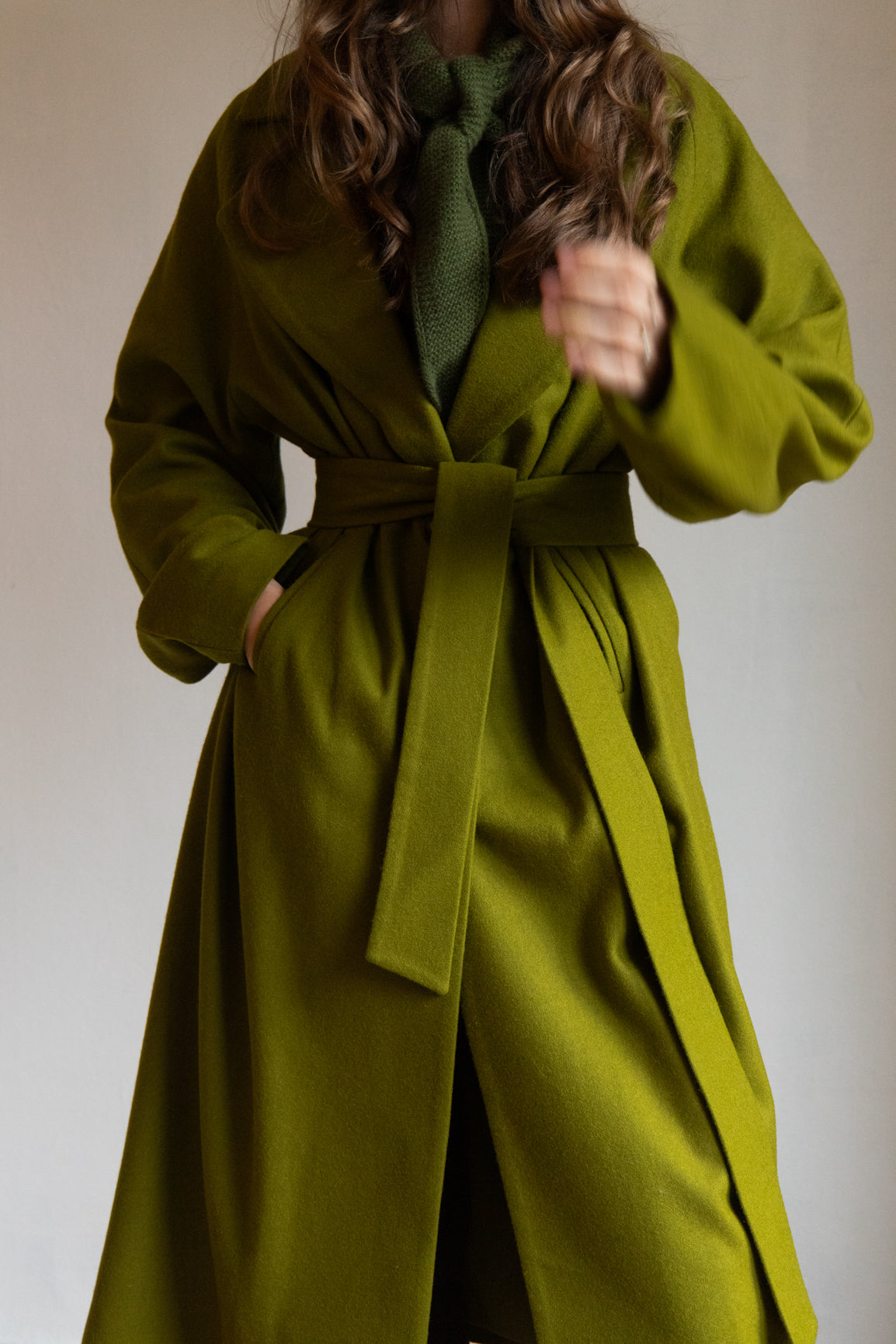 DEIA Wool Coat - Apple Green