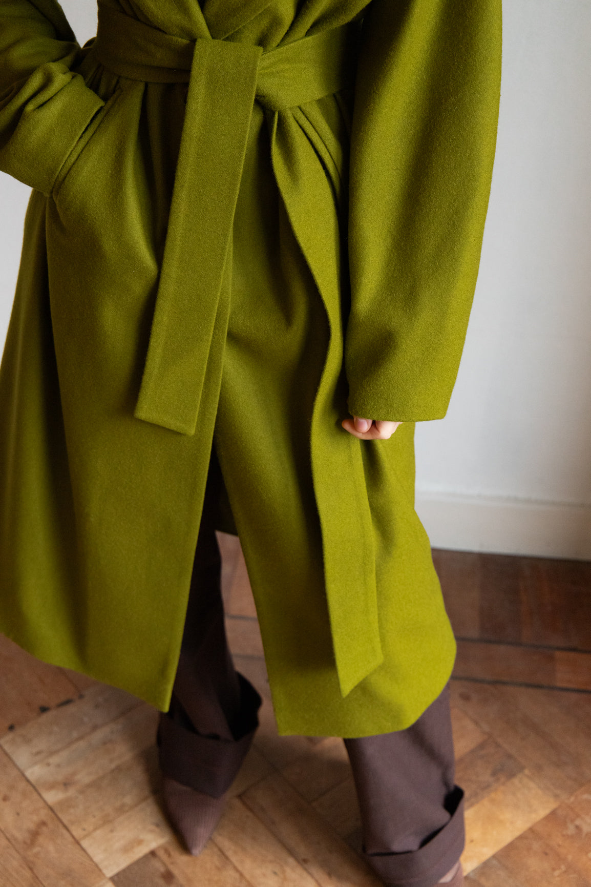 DEIA Wool Coat - Apple Green