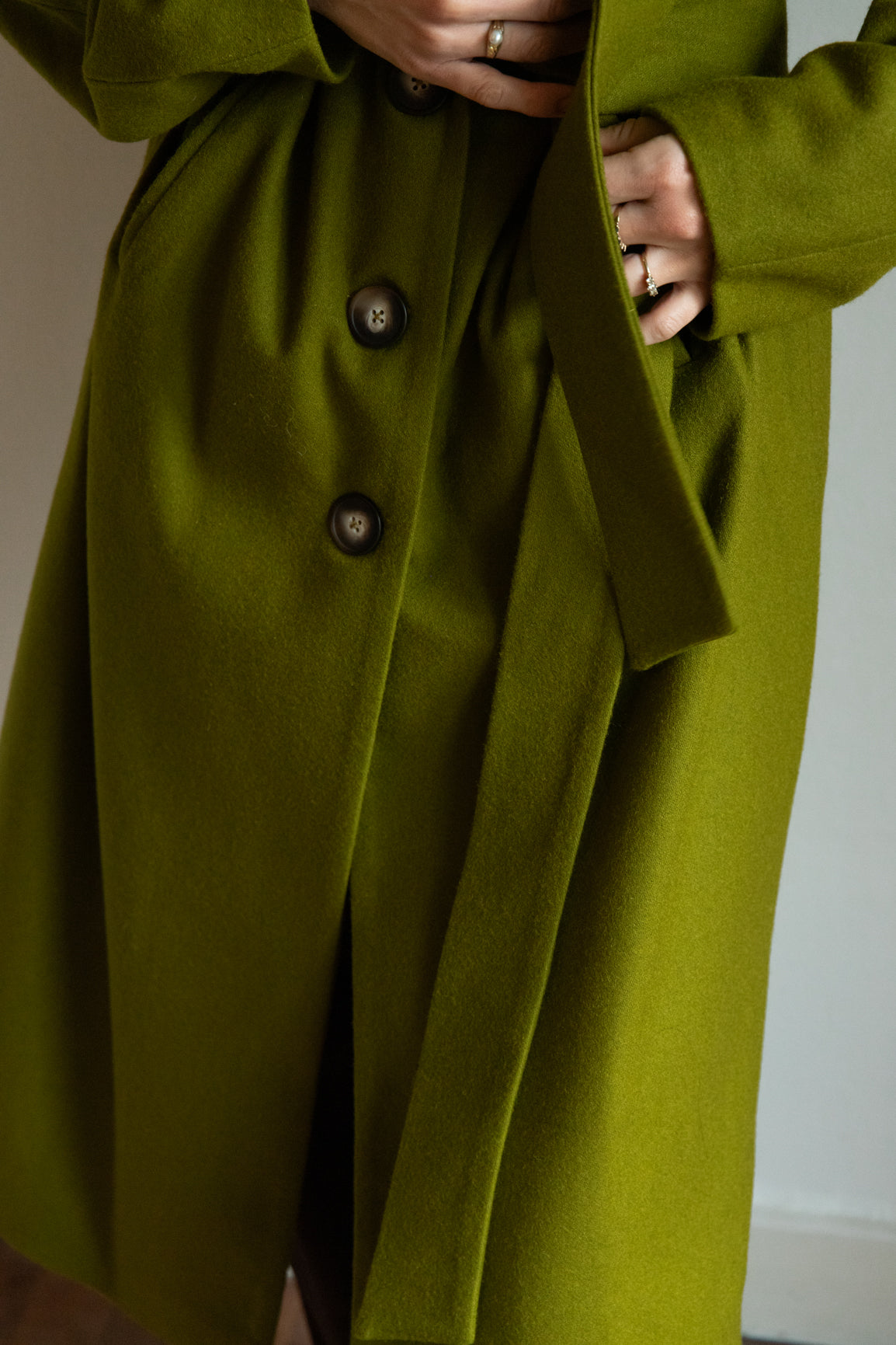 DEIA Wool Coat - Apple Green