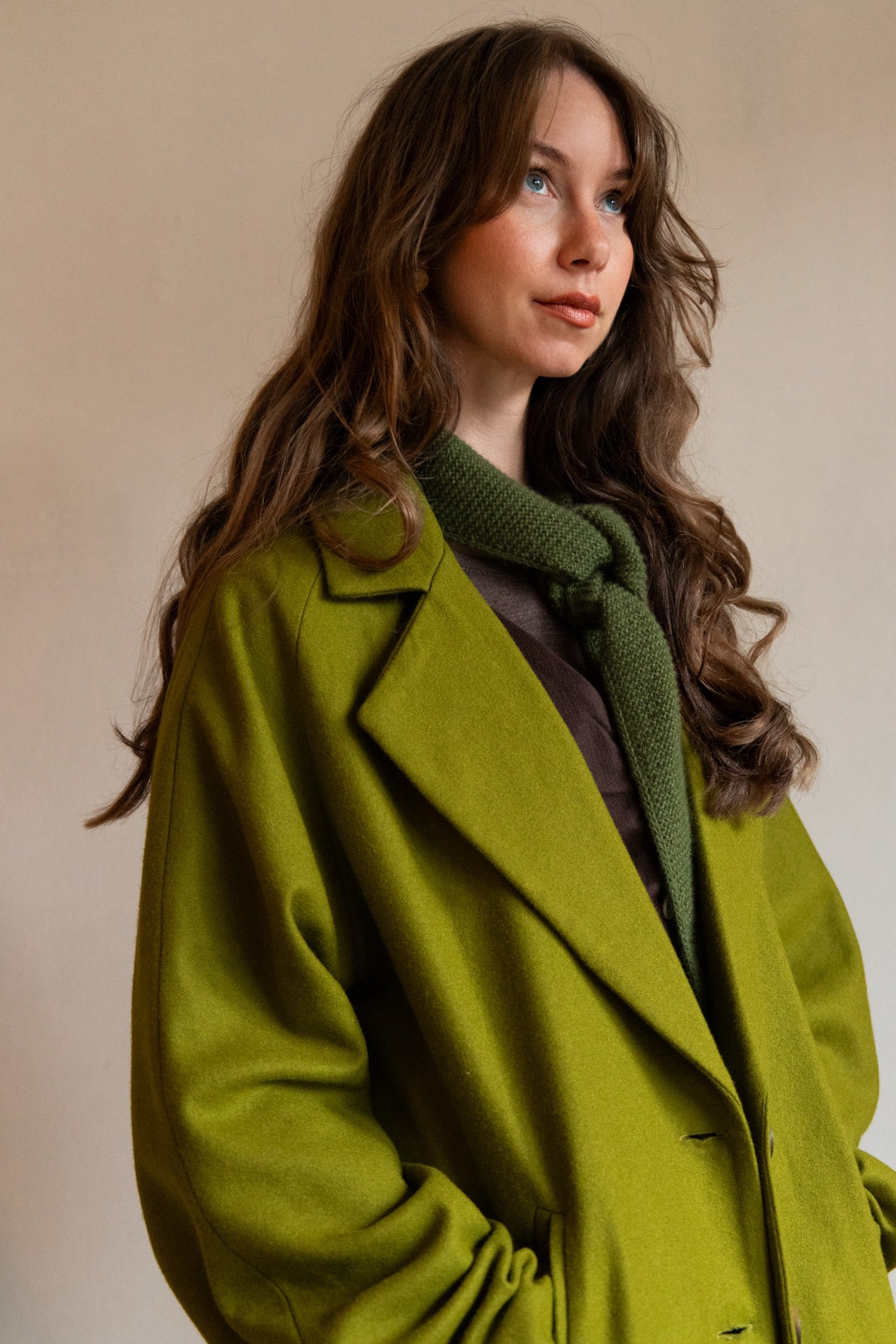 DEIA Wool Coat - Apple Green