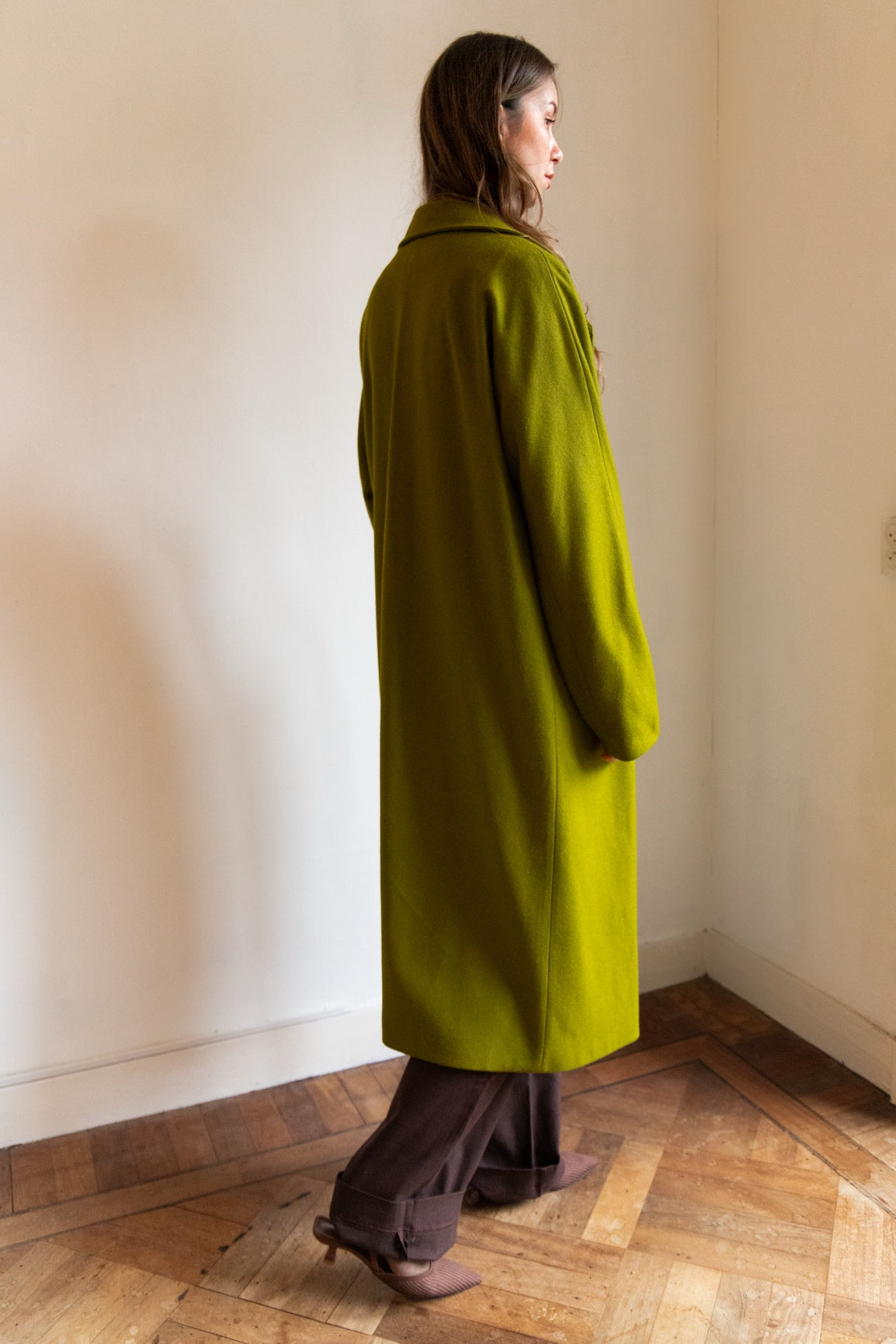 DEIA Wool Coat - Apple Green