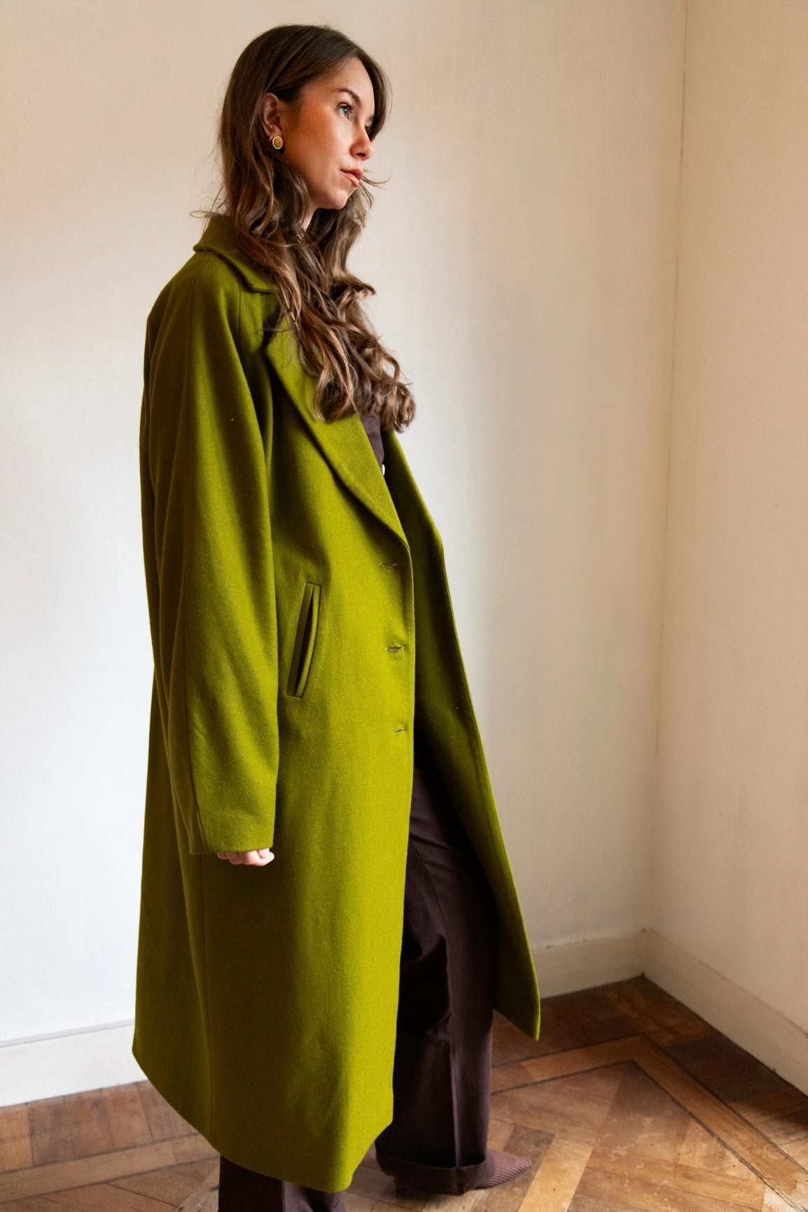 DEIA Wool Coat - Apple Green