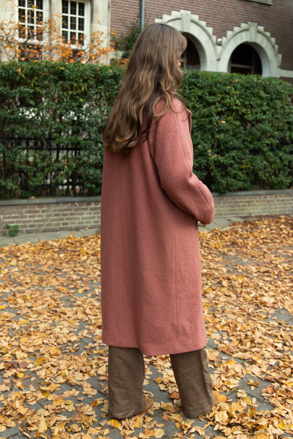 DEIA Wool Coat - Dusty Pink