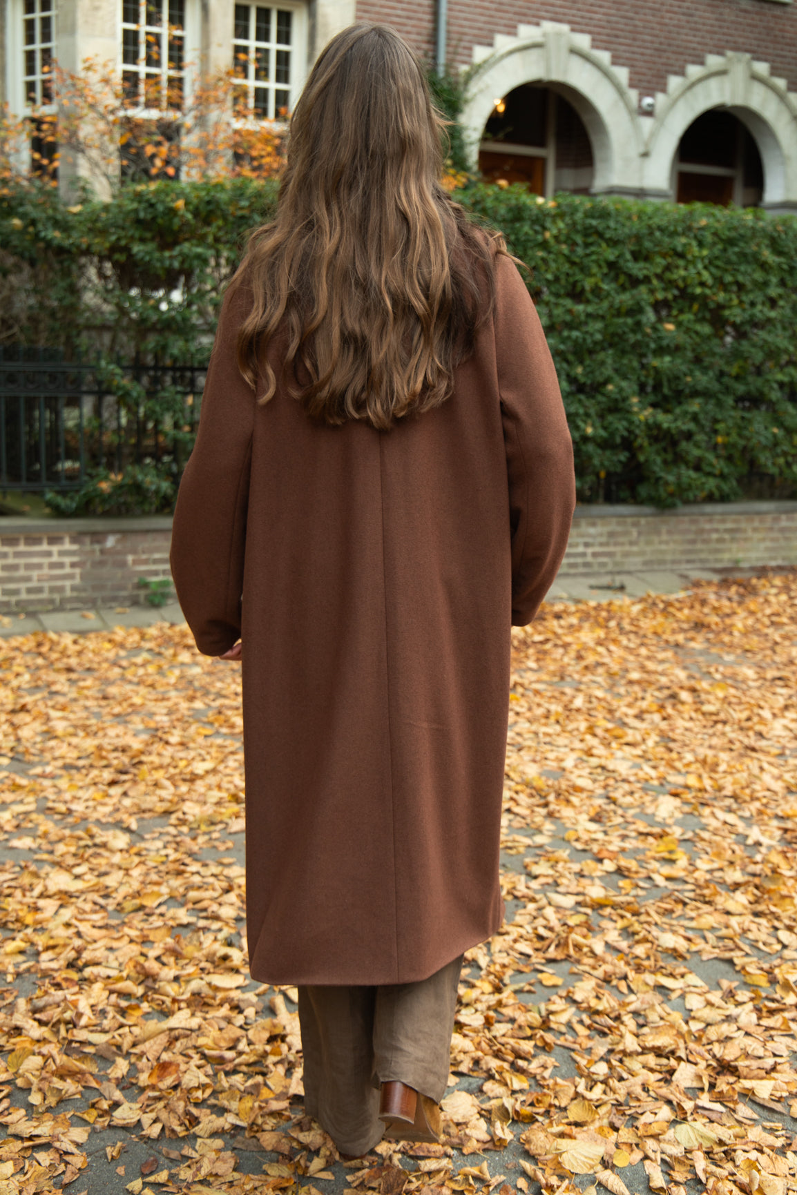 DEIA Wool Coat - Chestnut Brown
