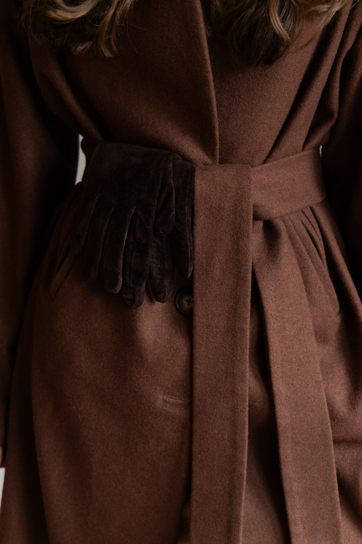 DEIA Wool Coat - Chestnut Brown