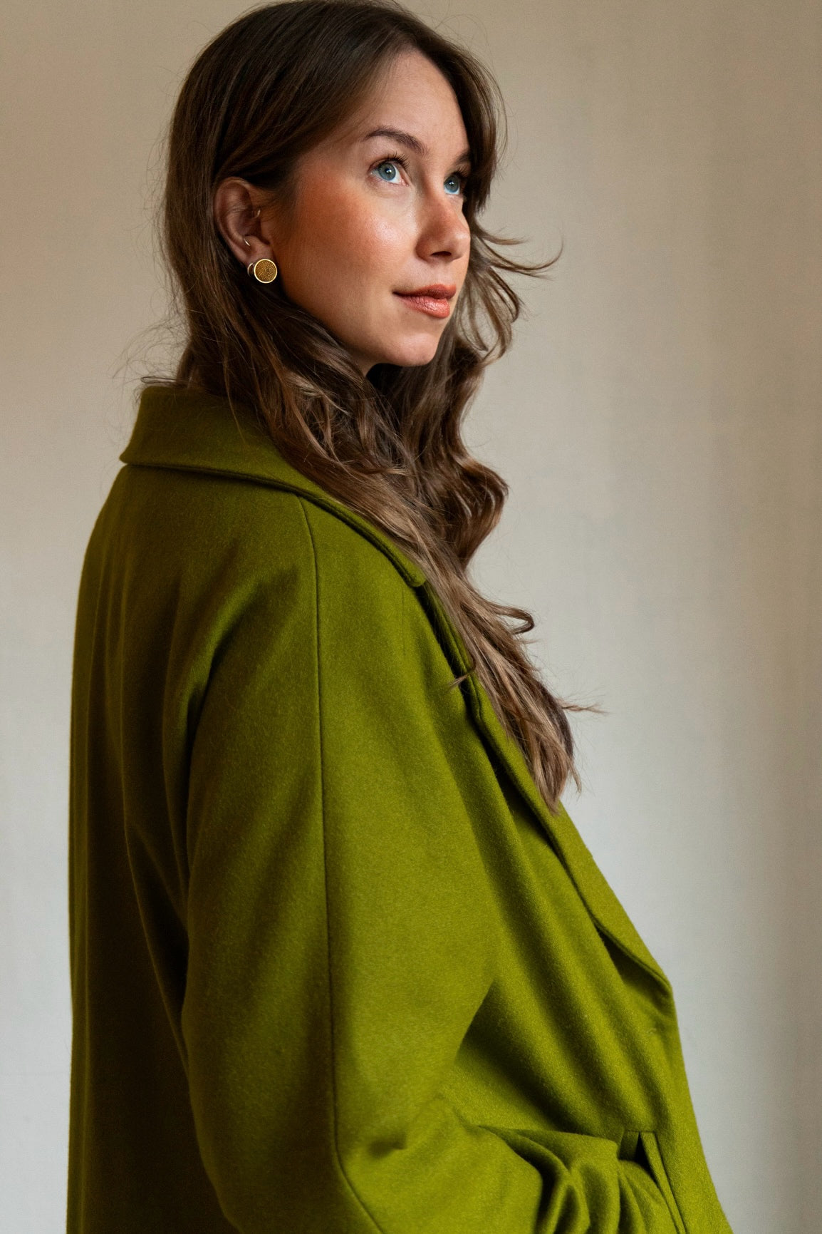 DEIA Wool Coat - Apple Green