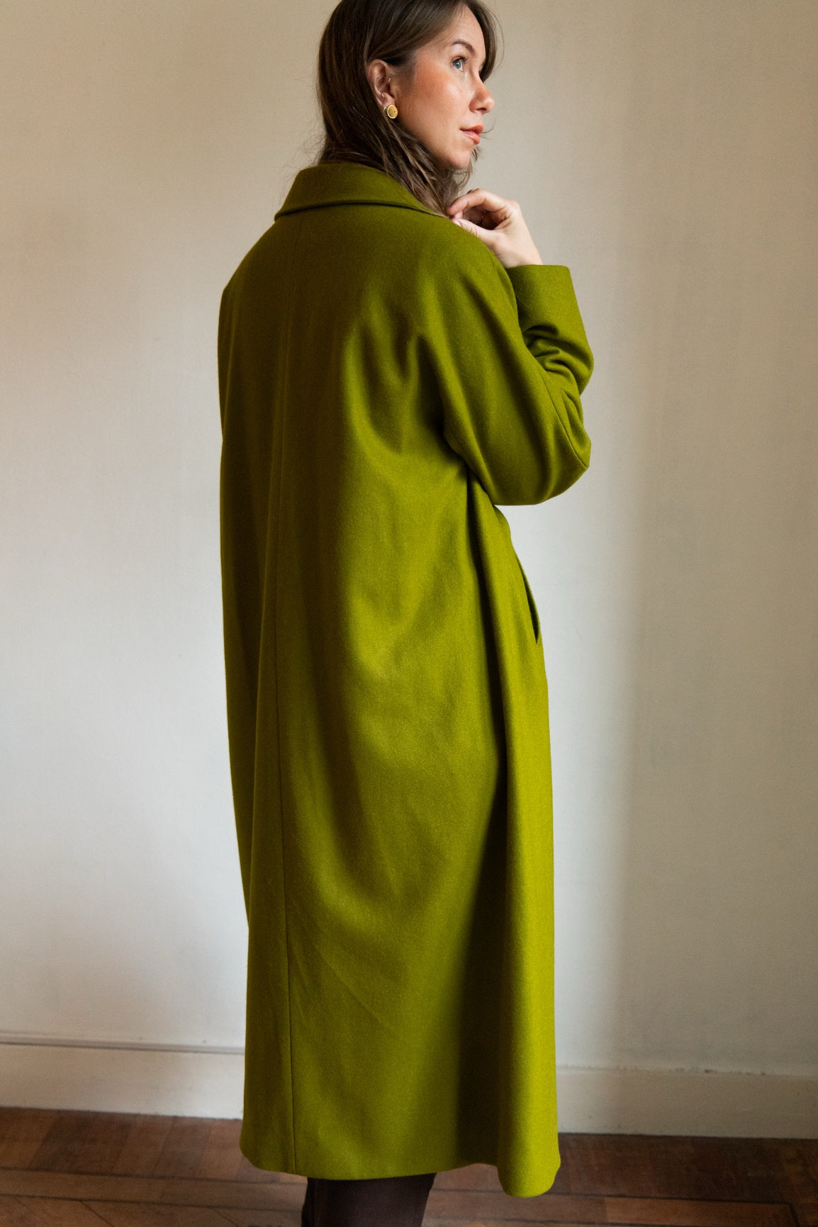 DEIA Wool Coat - Apple Green