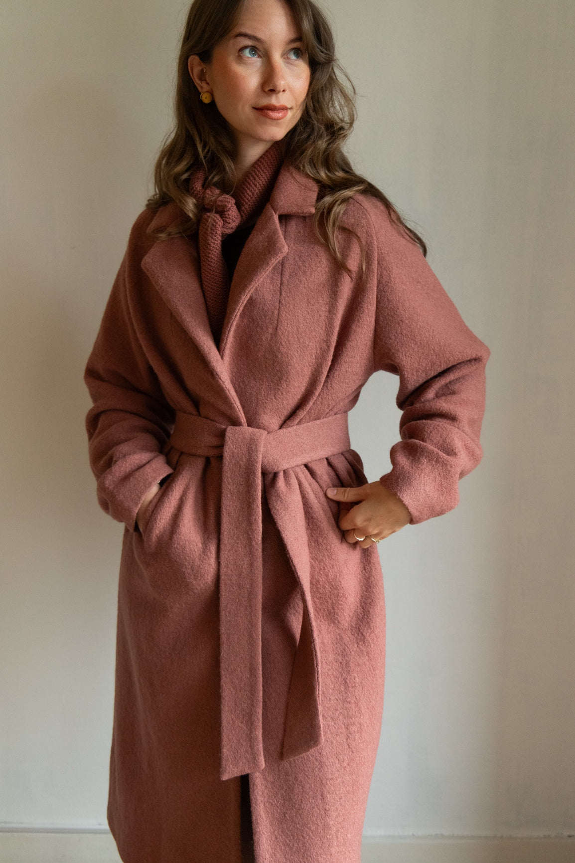 DEIA Wool Coat - Dusty Pink