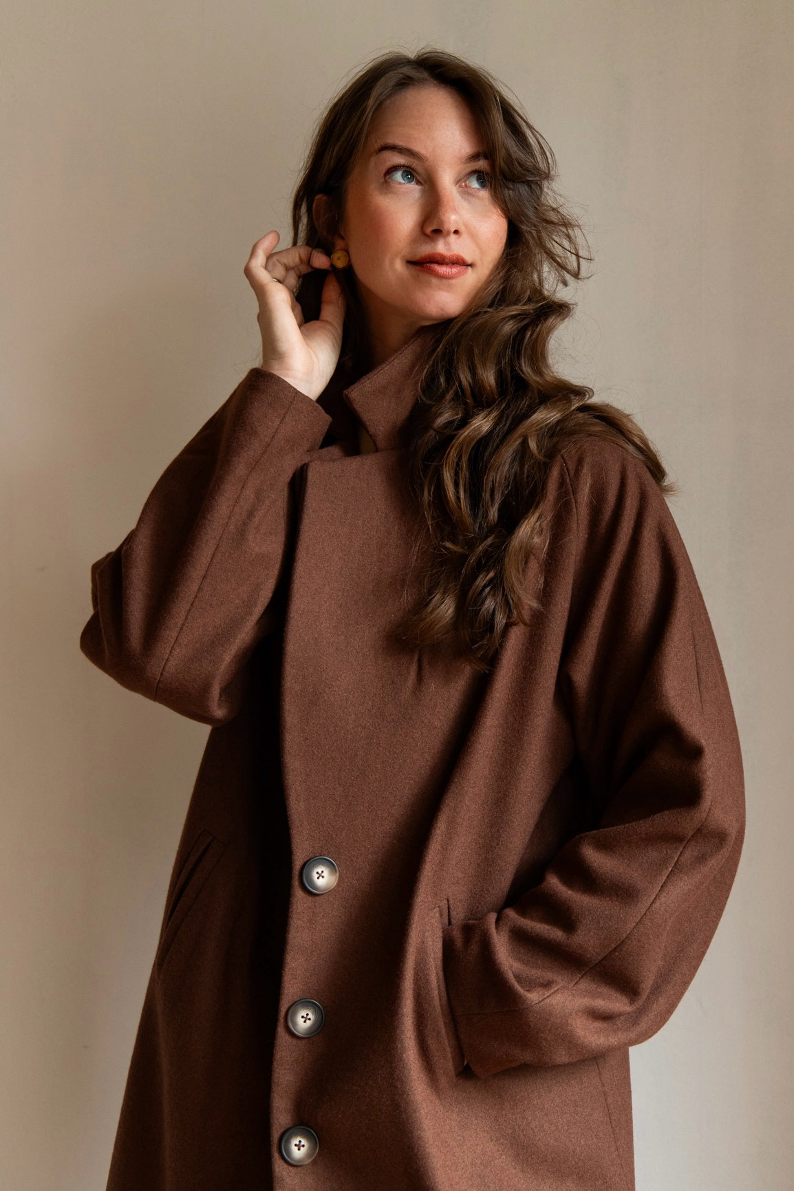 DEIA Wool Coat - Chestnut Brown
