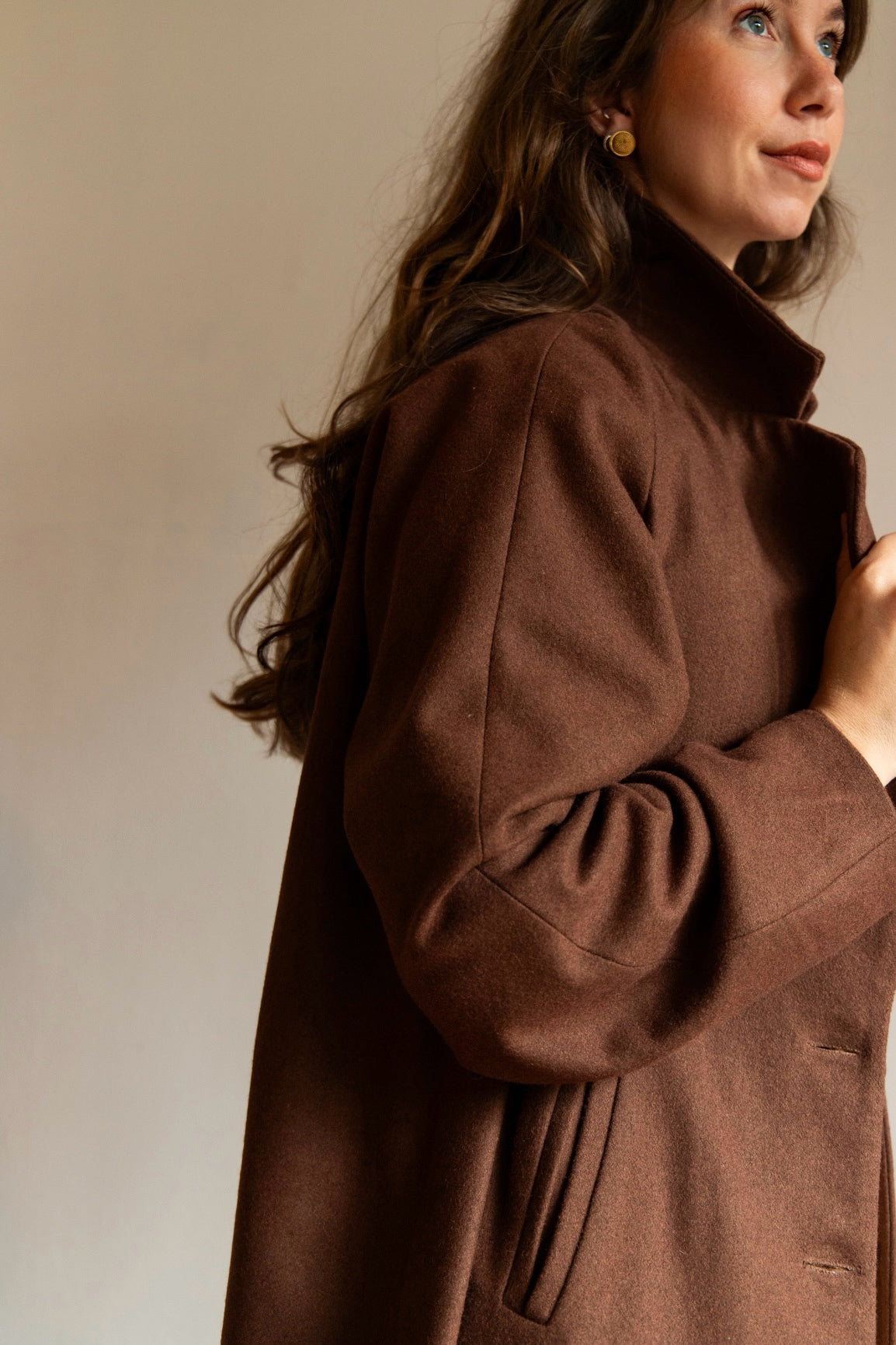 DEIA Wool Coat - Chestnut Brown