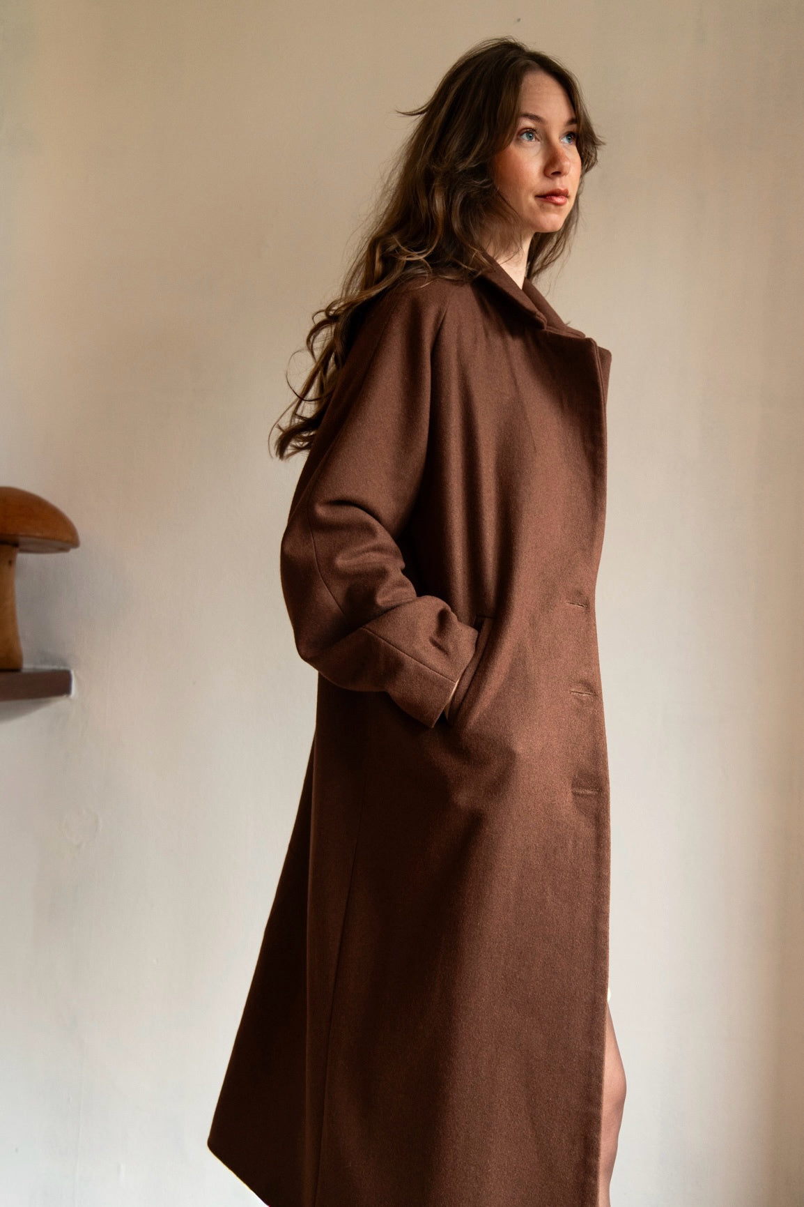 DEIA Wool Coat - Chestnut Brown