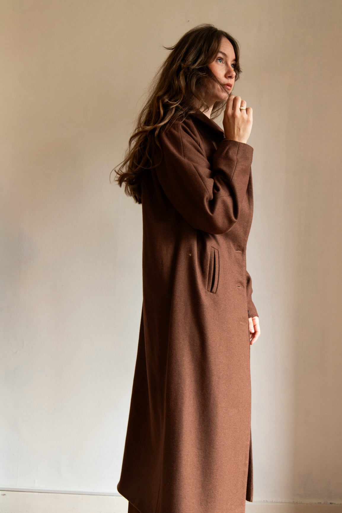 DEIA Wool Coat - Chestnut Brown