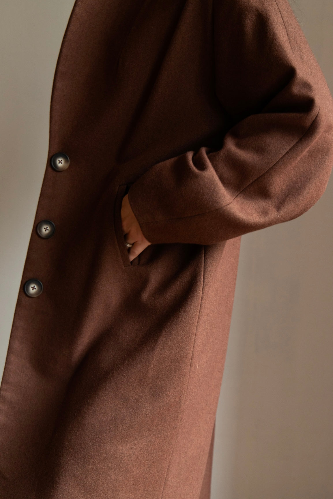 DEIA Wool Coat - Chestnut Brown