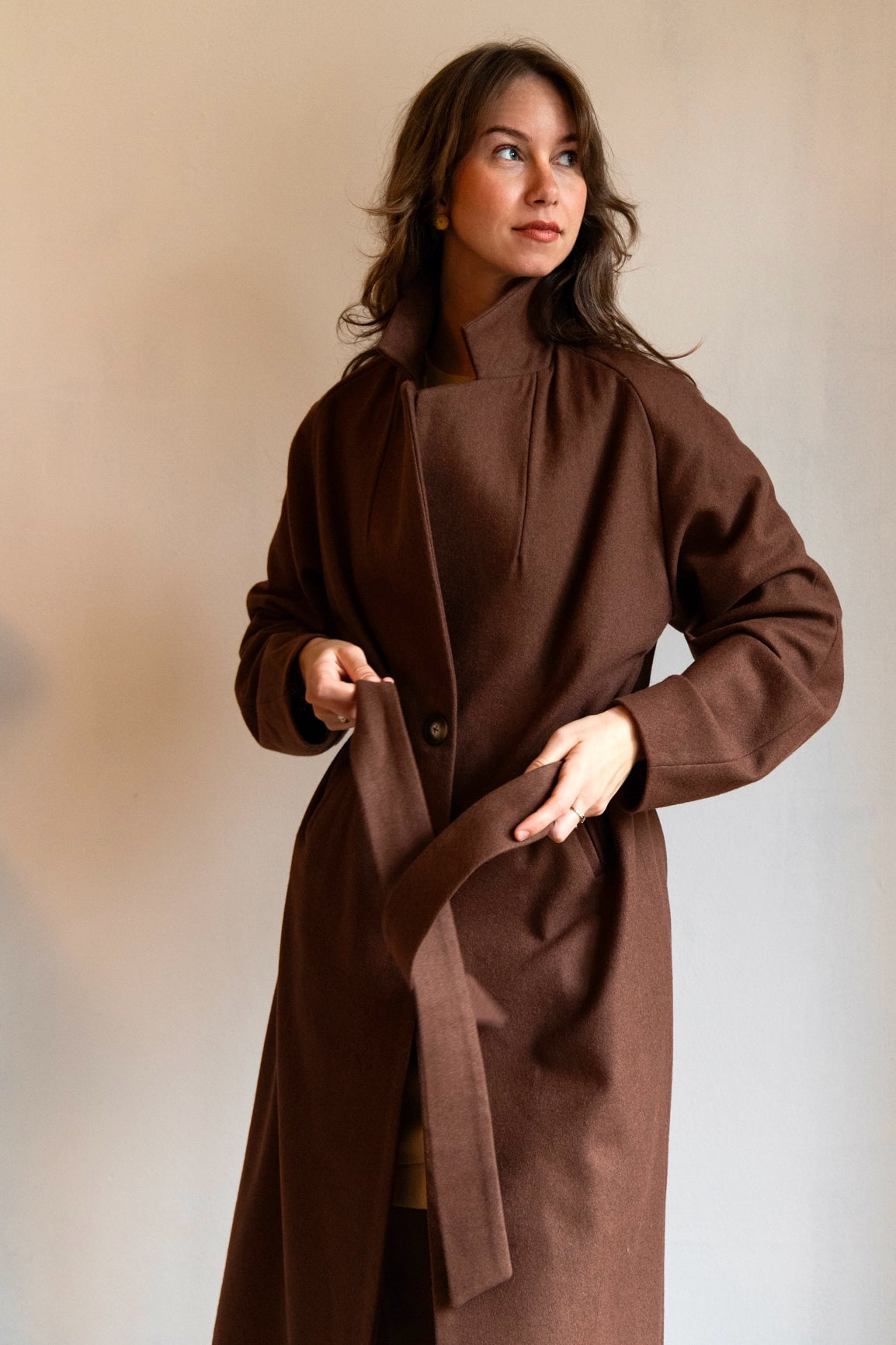 DEIA Wool Coat - Chestnut Brown