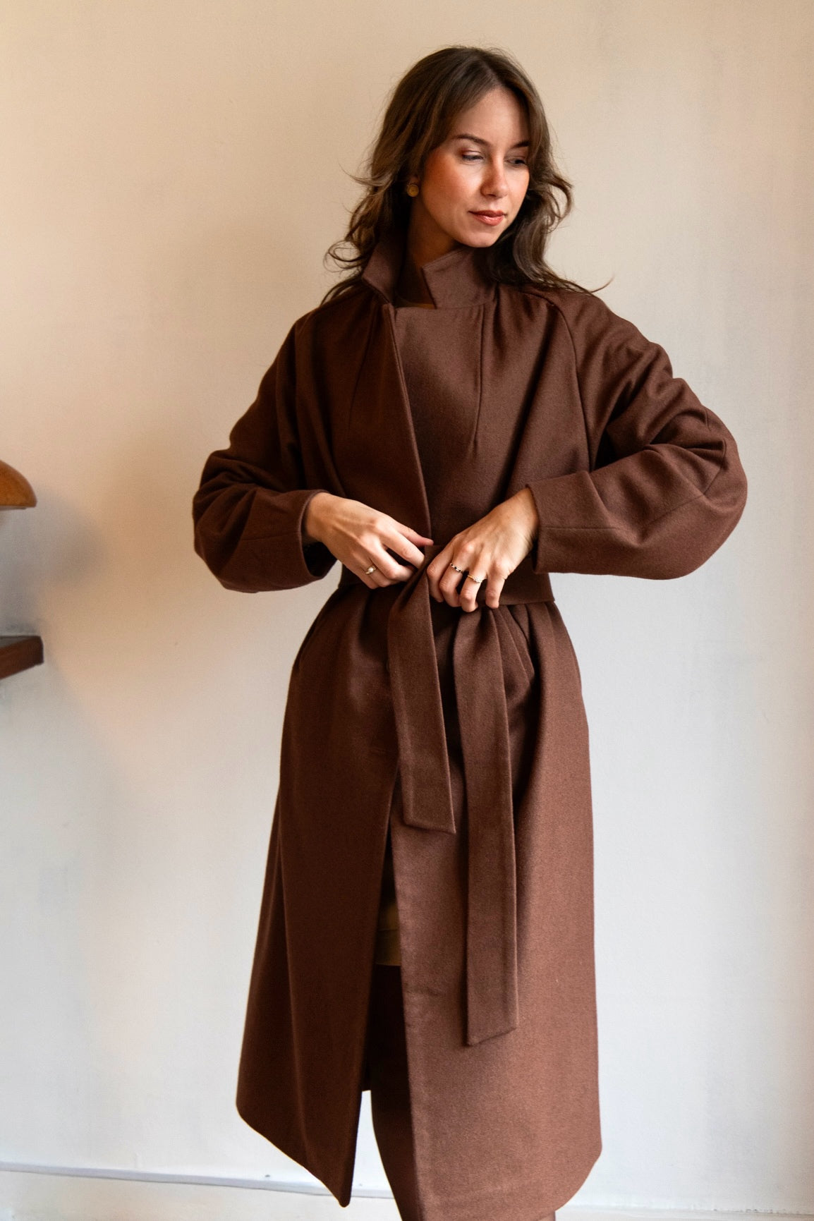 DEIA Wool Coat - Chestnut Brown