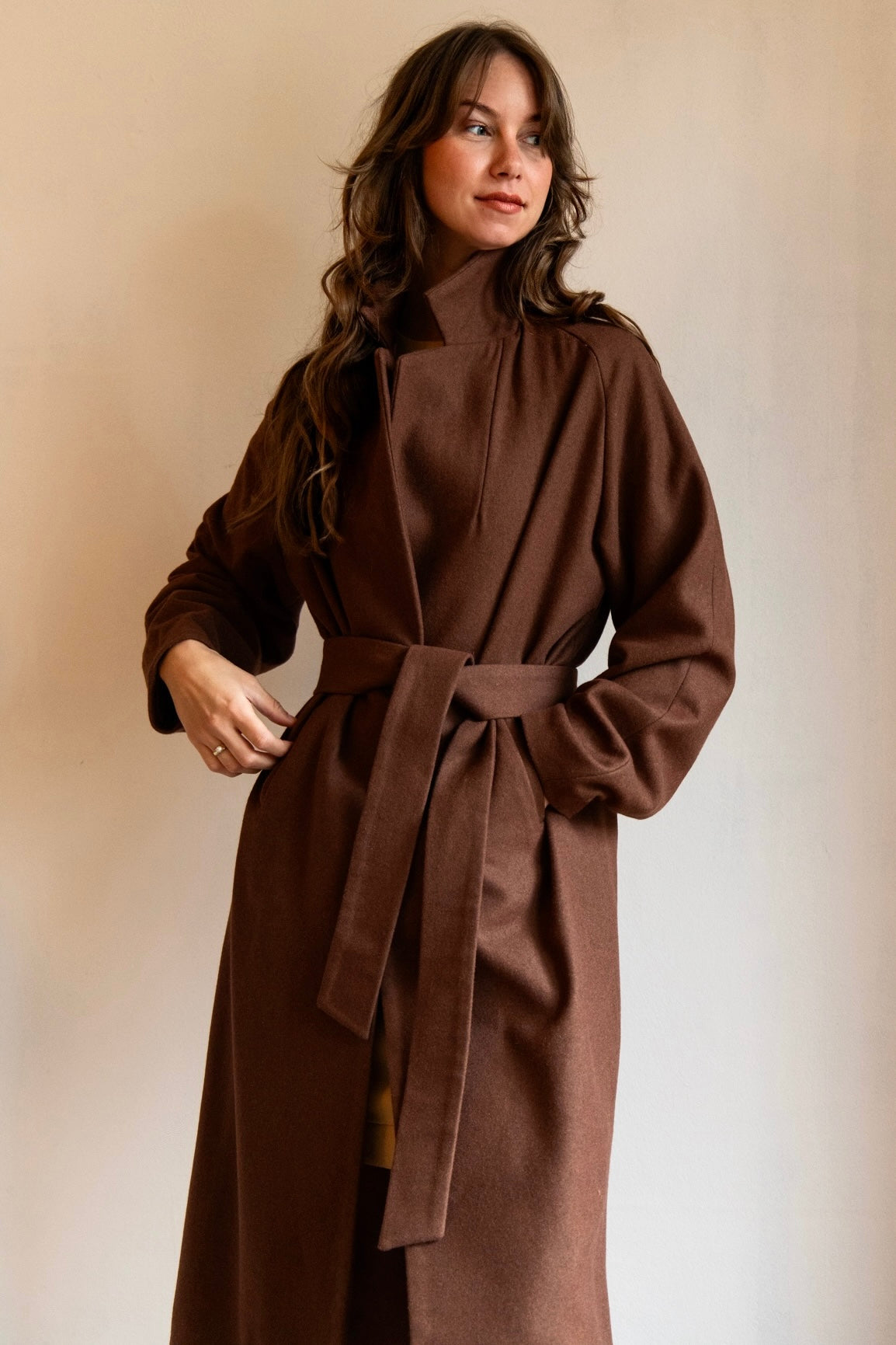DEIA Wool Coat - Chestnut Brown