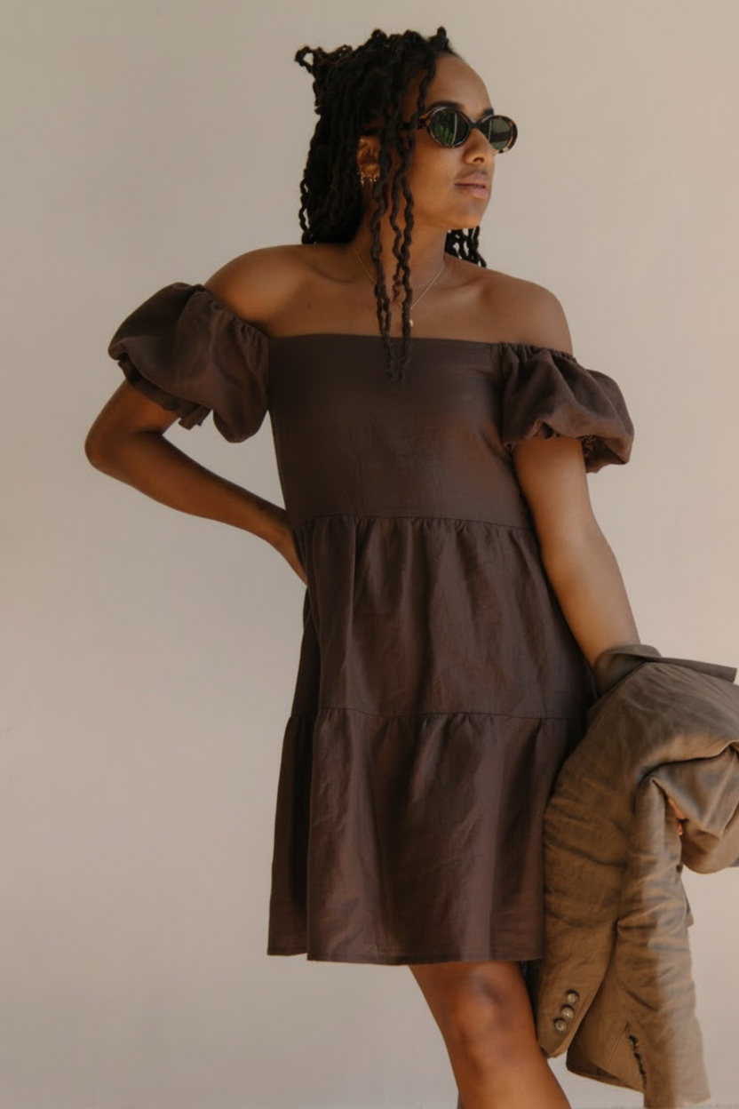 ALBA Linen Tier Dress