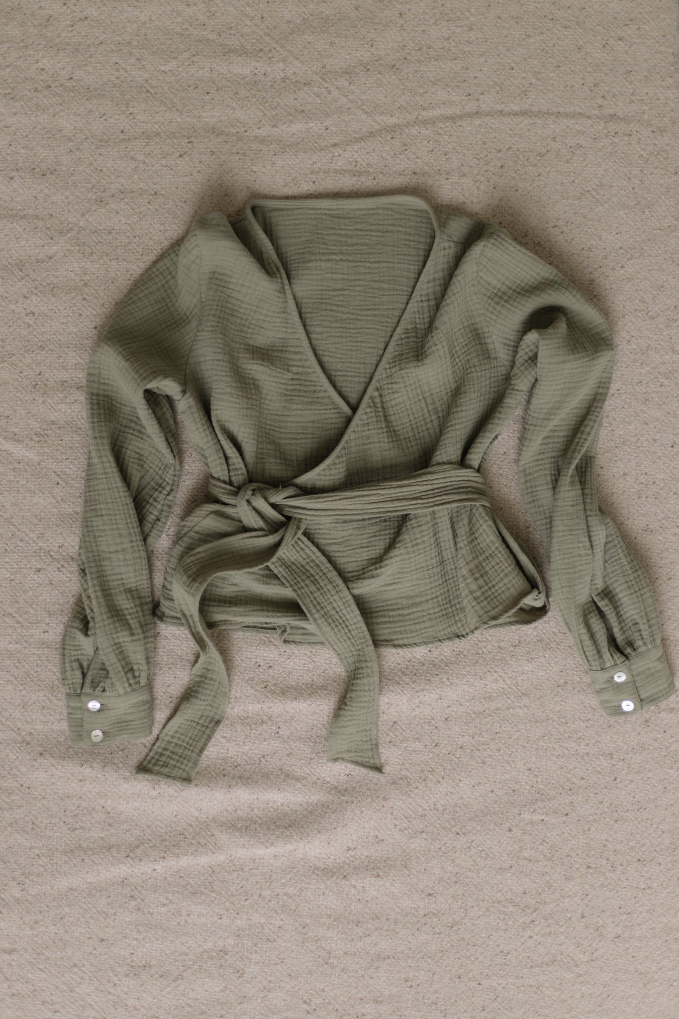 Suki Wrap Blouse - Green