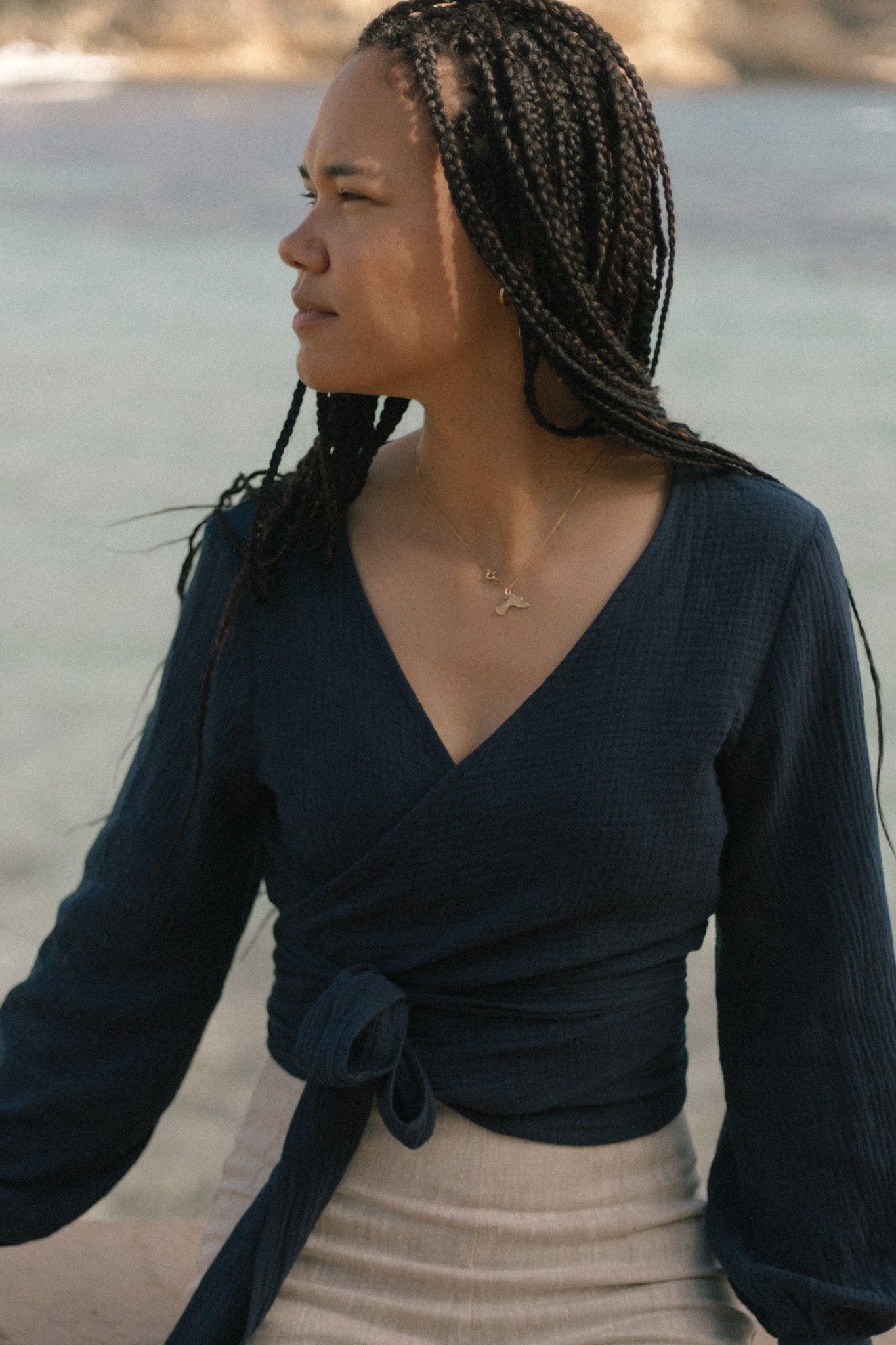 Suki Wrap Blouse
