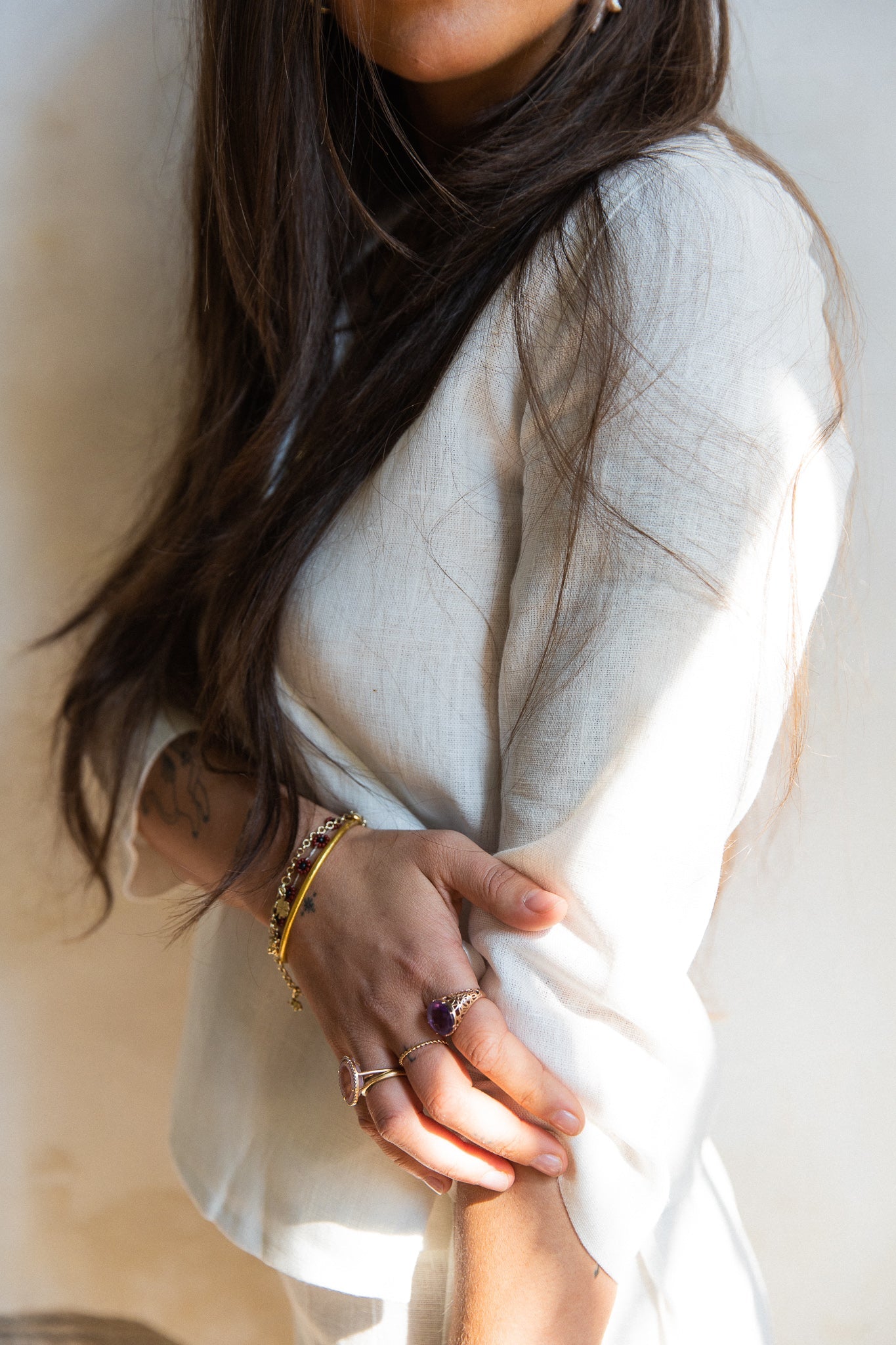 Structured Linen Wrap Top