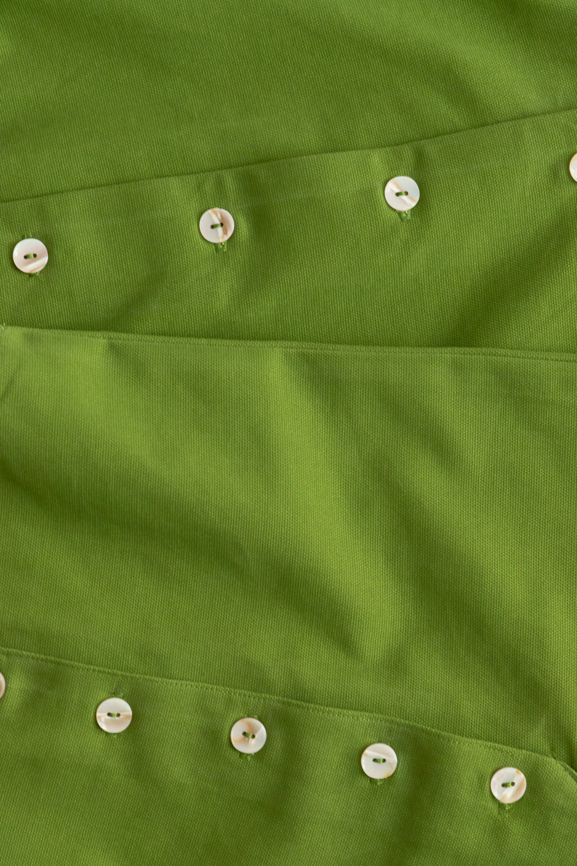Green color Jumpsuit workwear cotton canvas with pockets 5 buttons v-neck tall girls short girls