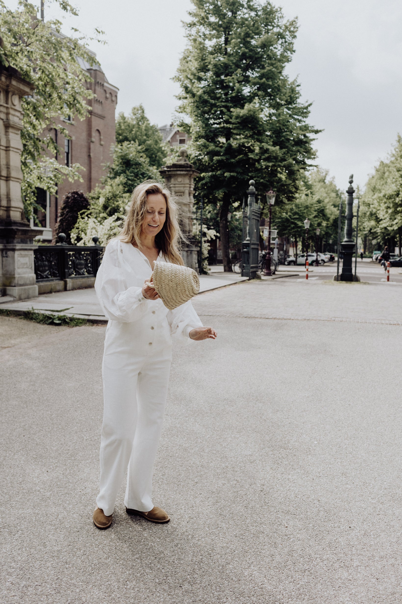 Linen Blend Jumpsuit - Off White