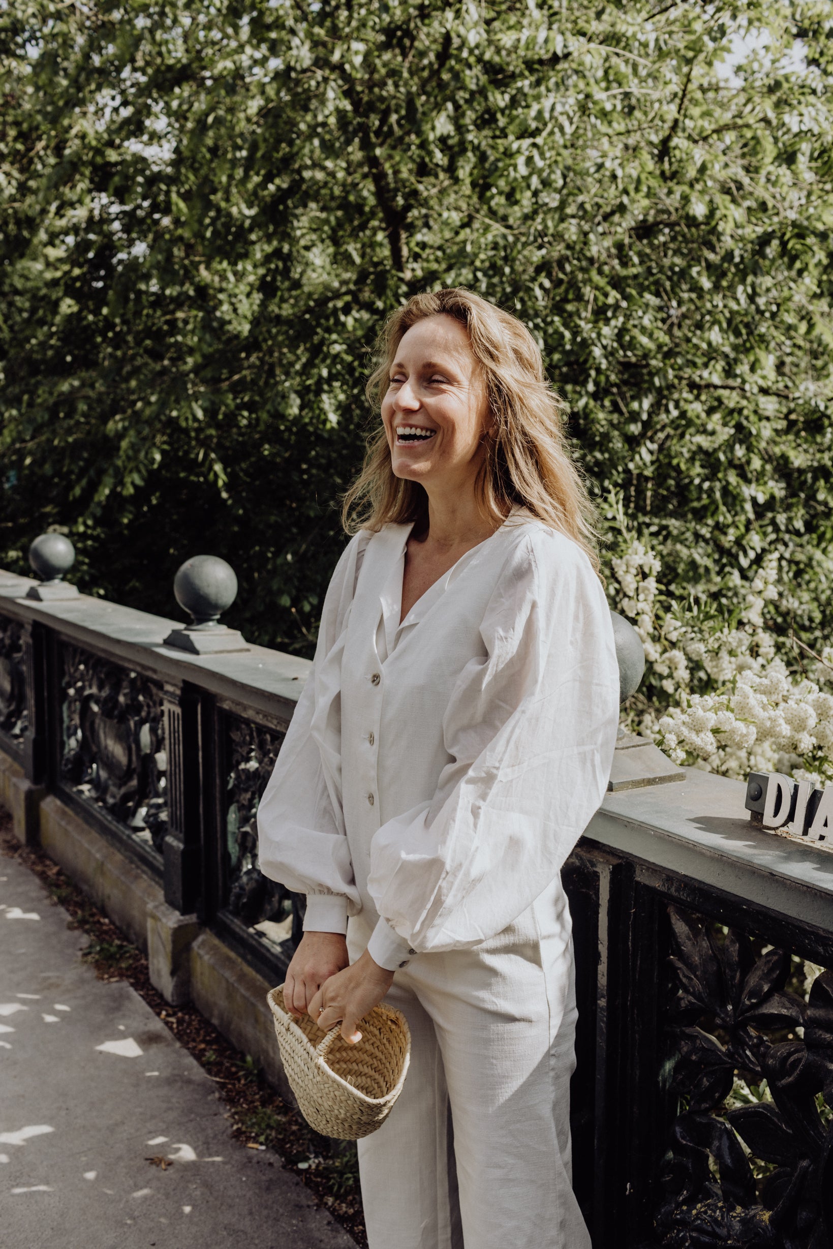 Linen Blend Jumpsuit - Off White