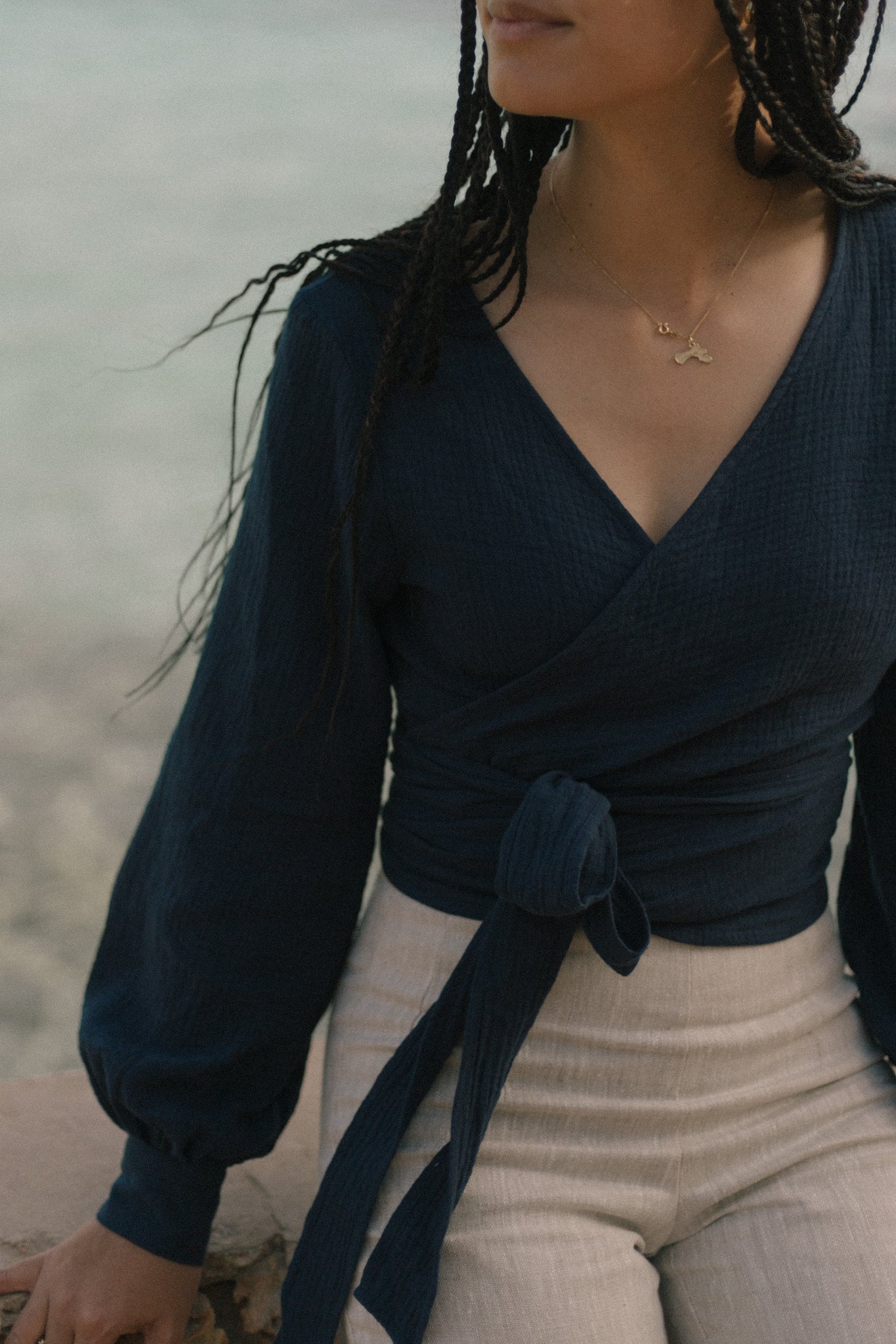 Suki Wrap Blouse
