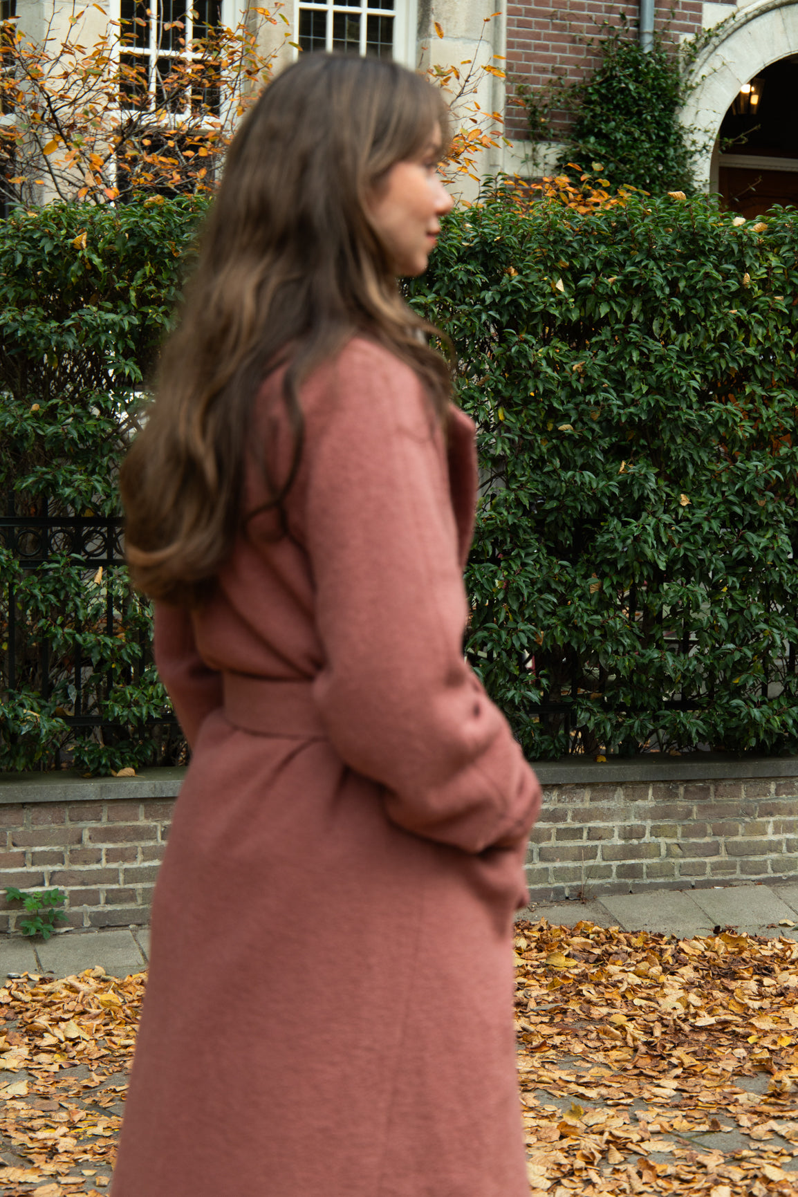 DEIA Wool Coat - Dusty Pink