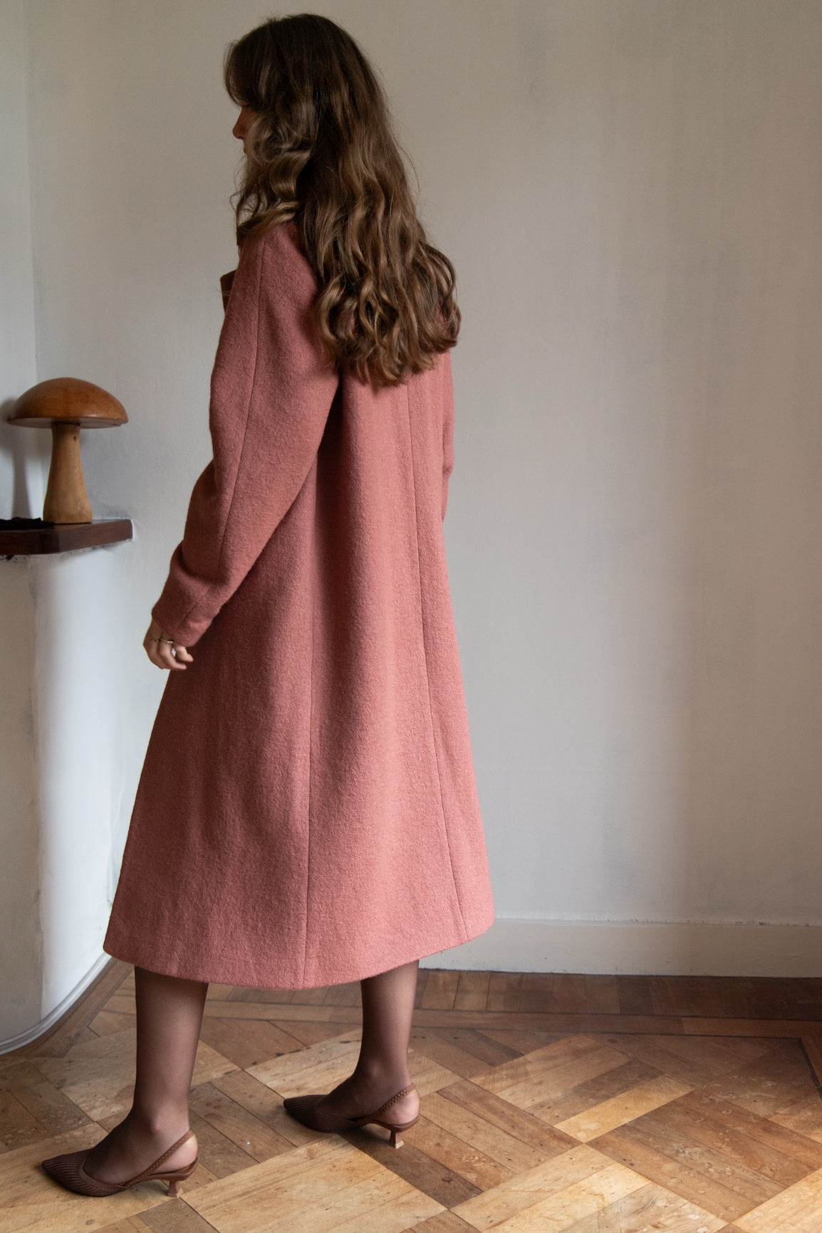 DEIA Wool Coat - Dusty Pink