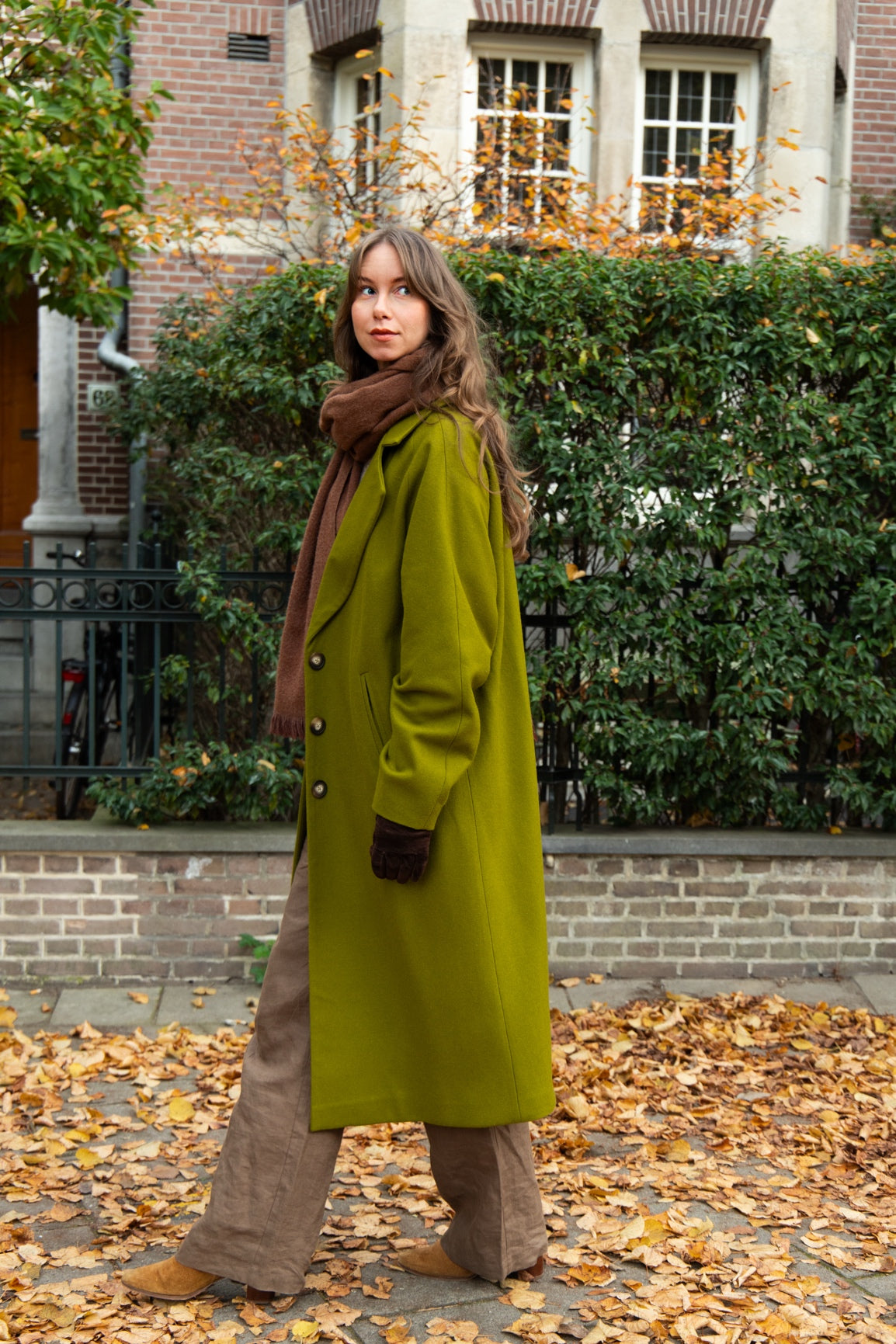 DEIA Wool Coat - Apple Green