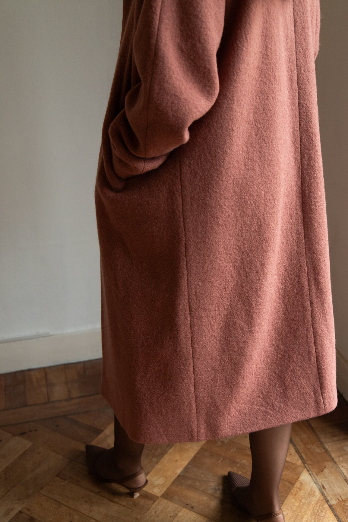 DEIA Wool Coat - Dusty Pink
