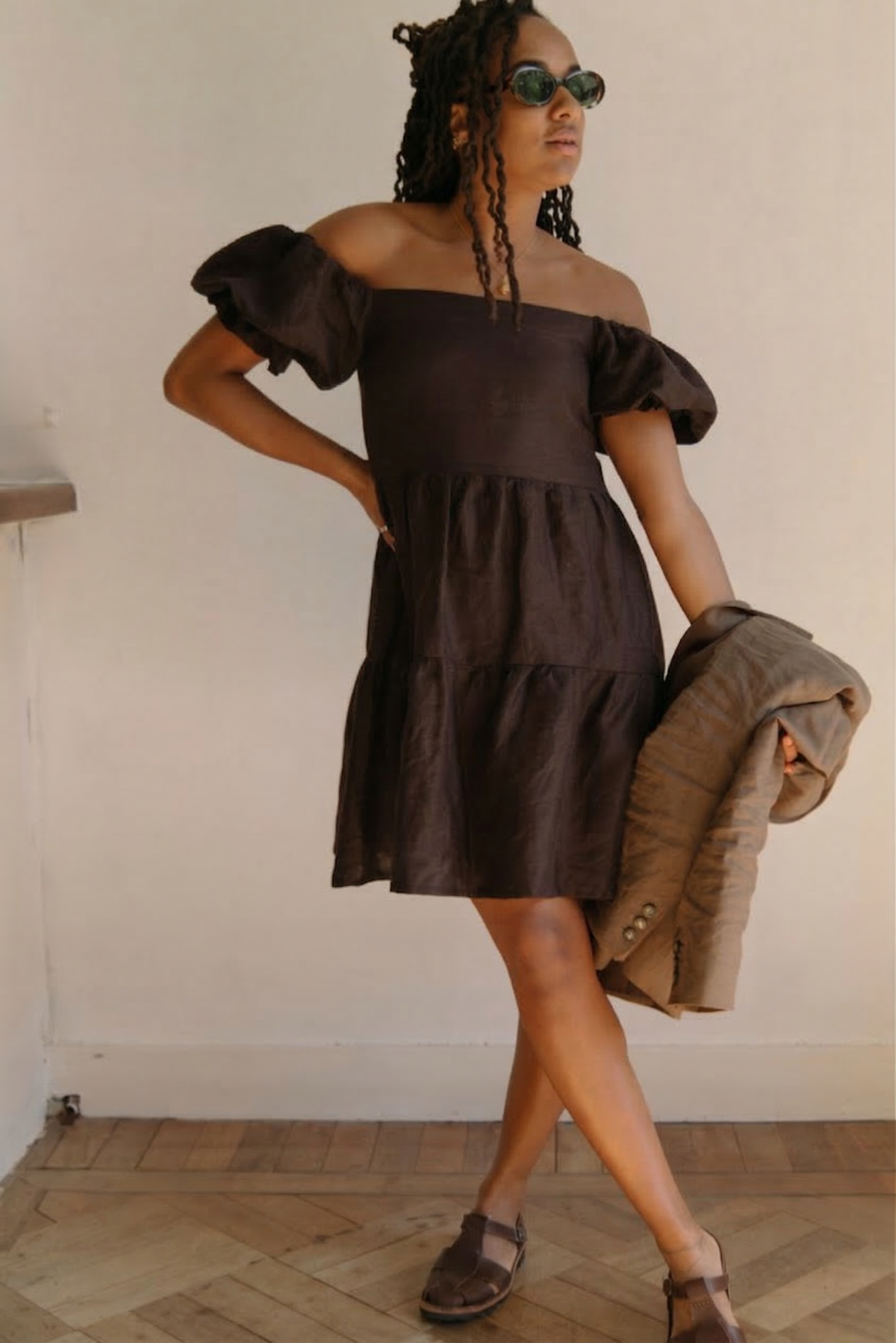 ALBA Linen Tier Dress