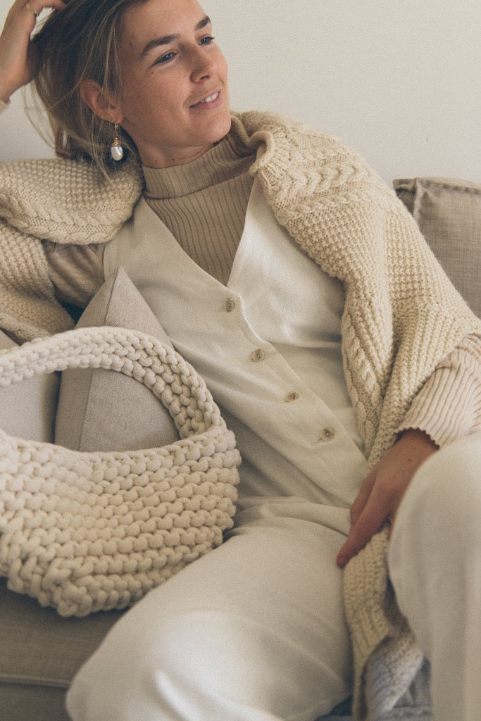 Linen Blend Jumpsuit - Off White