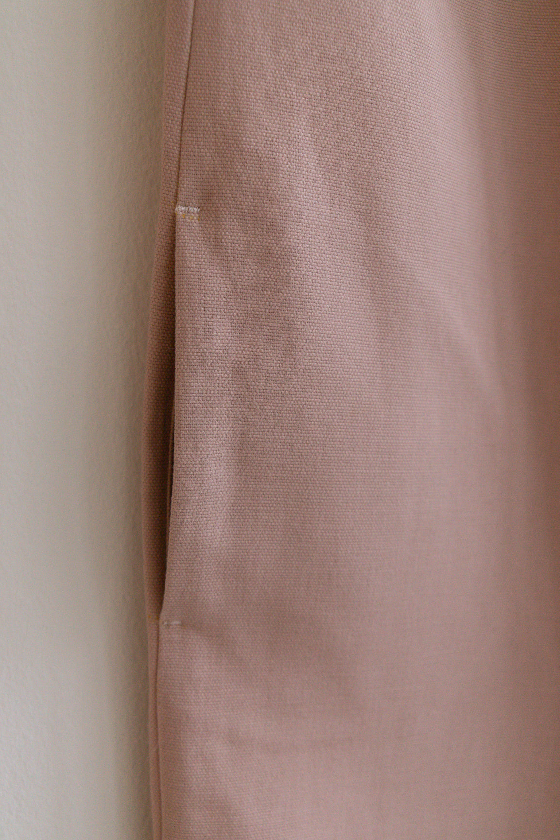 soft pink pastel pink tea rose color Jumpsuit overall workwear cotton canvas with pockets 5 buttons v-neck tall girls short girls oeko-tex sustainable clothes handmade